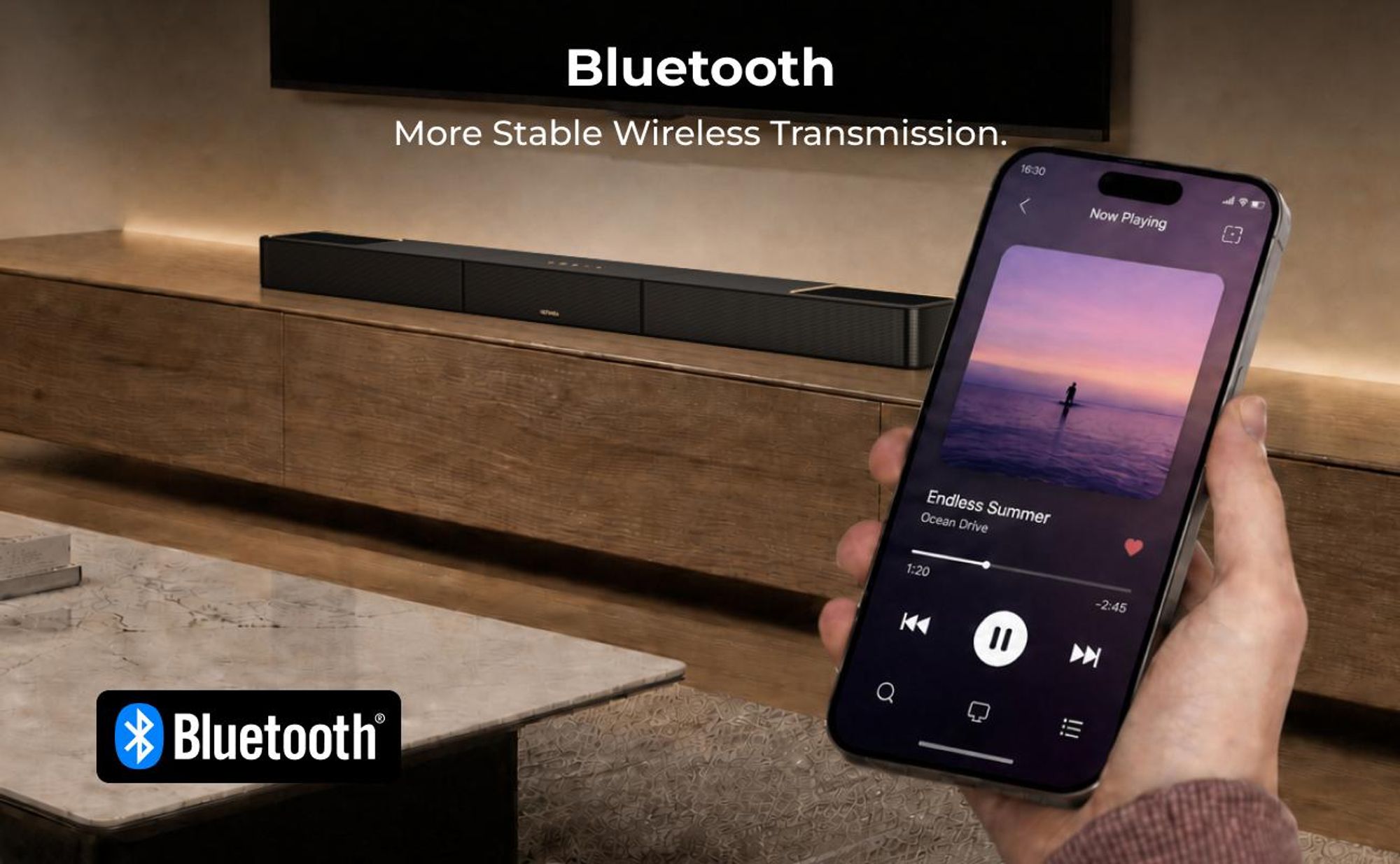 ULTIMEA Skywave X100 Dual 9.2.6, soundbar s technológiami Dolby Atmos & DTS:X, optimalizovaná spoločnosťou THX, s 2 subwoofermi o veľkosti 10 palcov, výkonom 2000 W, podporou 8K a bezdrôtovým pripojením