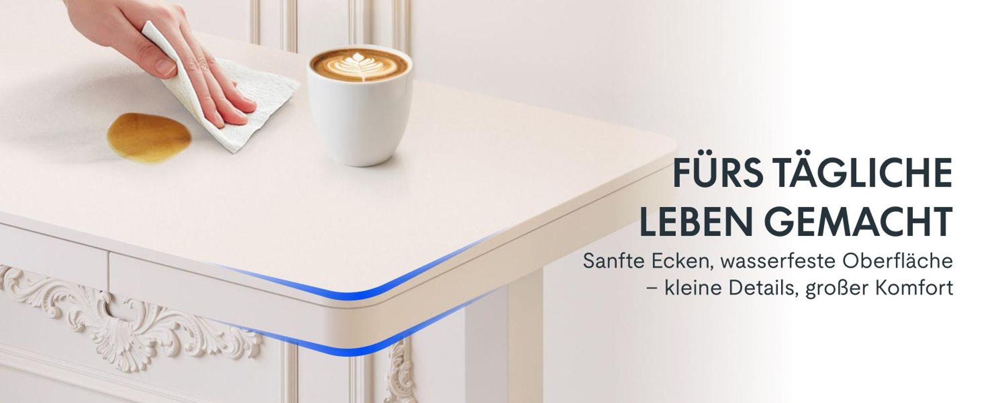 FlexiSpot Q3 Elektrisch Höhenverstellbarer Schreibtisch 140x70cm, mit USB, Schublade, LED-Display, 4 Speicherplätzen & Antikollisionsschutz, Weiß