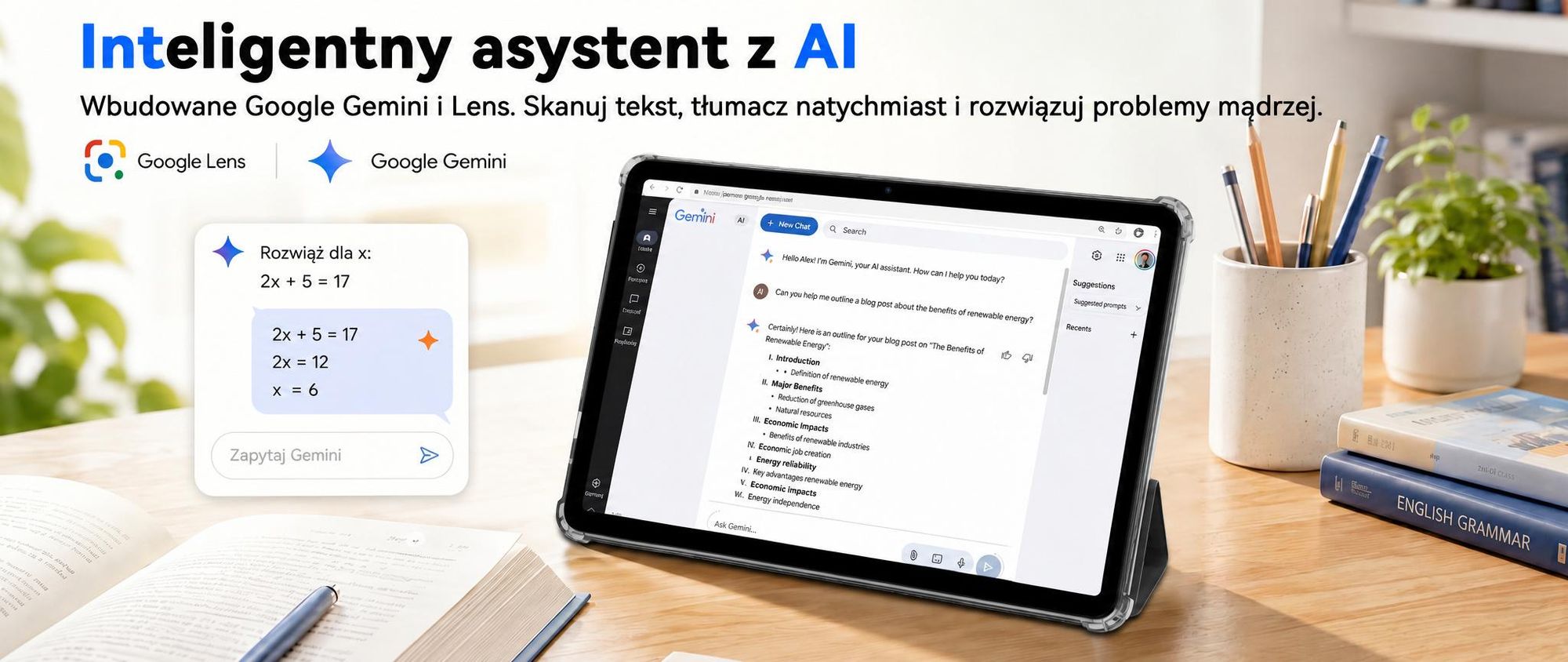 TABWEE T70, tablet 11 cali, 32 (8+24) GB pamięci, 256 GB pamięci wewnętrznej, system Android 16, bateria 8000 mAh, Bluetooth 5.0, rozpoznawanie twarzy, certyfikat Widevine L1, certyfikat Rheinland. W zestawie: klawiatura, mysz, rysik