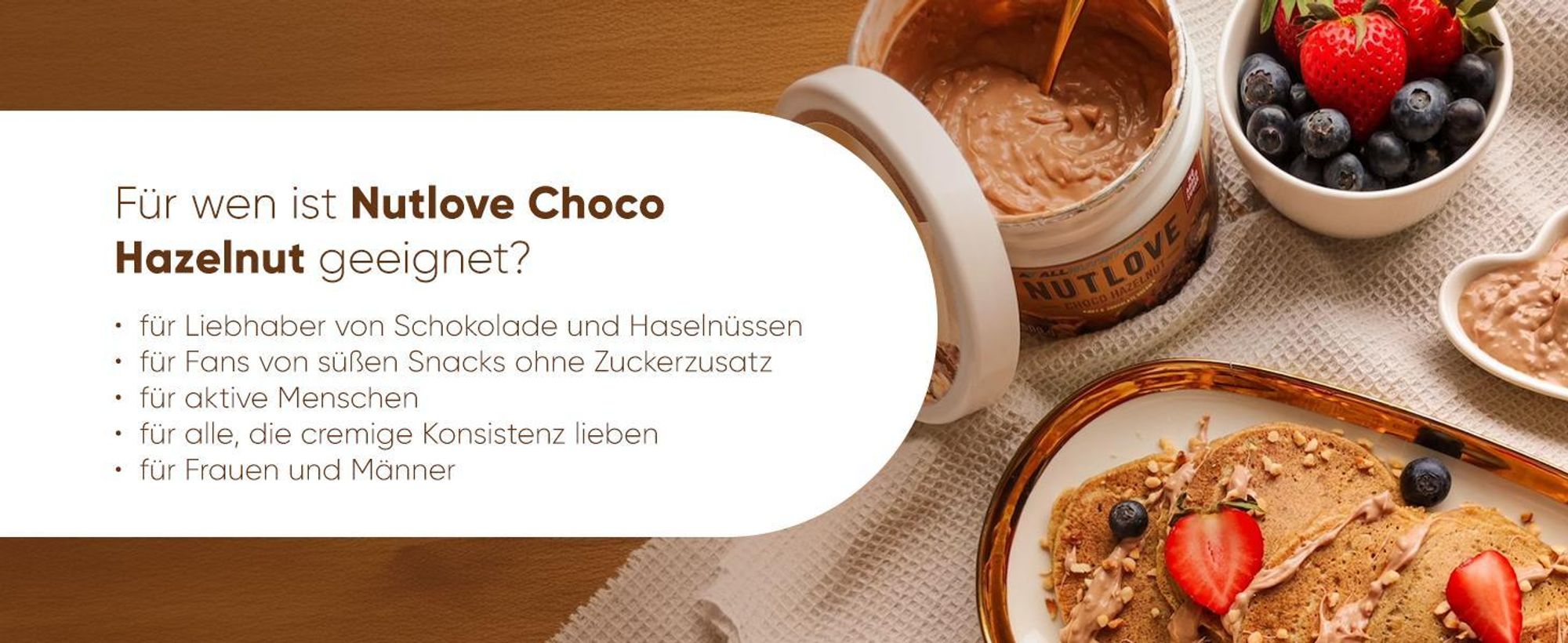 ALLNUTRITION Nutlove Choco Hazelnut 500g Schokoladencreme Ohne Zucker