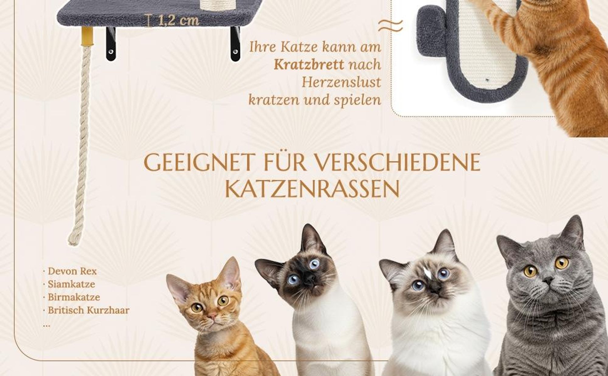 Yaheetech Katzen Kletterwand, 4er Set, inkl. Katzenhöhle Katzenliege Plattformen Kratzbrett & Katzenkorb, Dunkelgrau