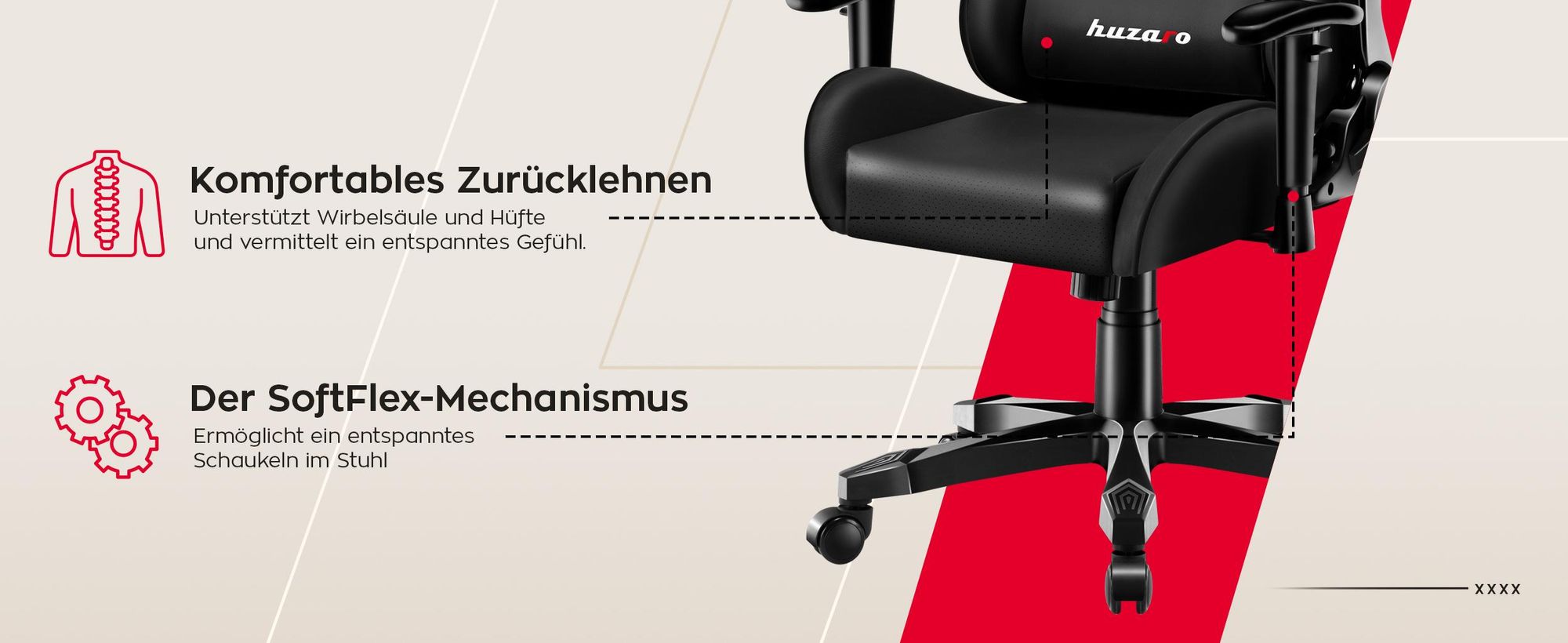 Huzaro Kinder Schreibtischstuhl Ranger 6 0 Gaming Stuhl Racing Sessel Bürostuhl Drehstuhl Gamer bis 130 kg Schwarz