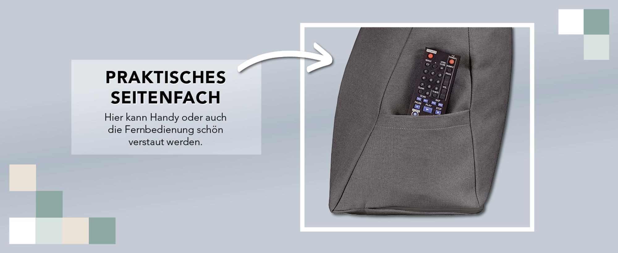 Rückenkissen | Lesekissen für Bett und Sofa | Cord beige | 70 x 40 x 20cm | Stabiles Bettsitzkissen | XDREAM