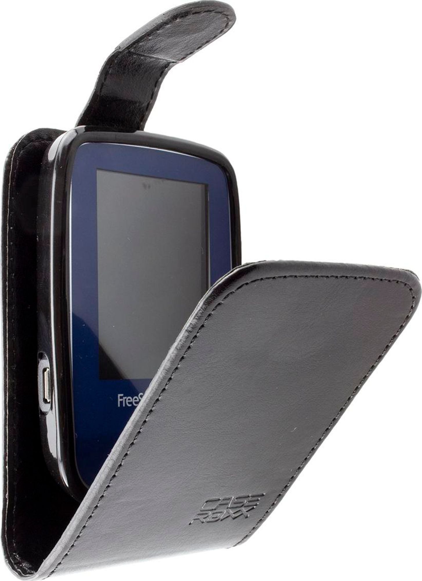 caseroxx Schutz Tasche Hülle Flip Cover kompatibel mit Freestyle Libre 1 / 2 / 3 / 14 Day, Smartphone Tasche Flip Cover in schwarz Bild 2