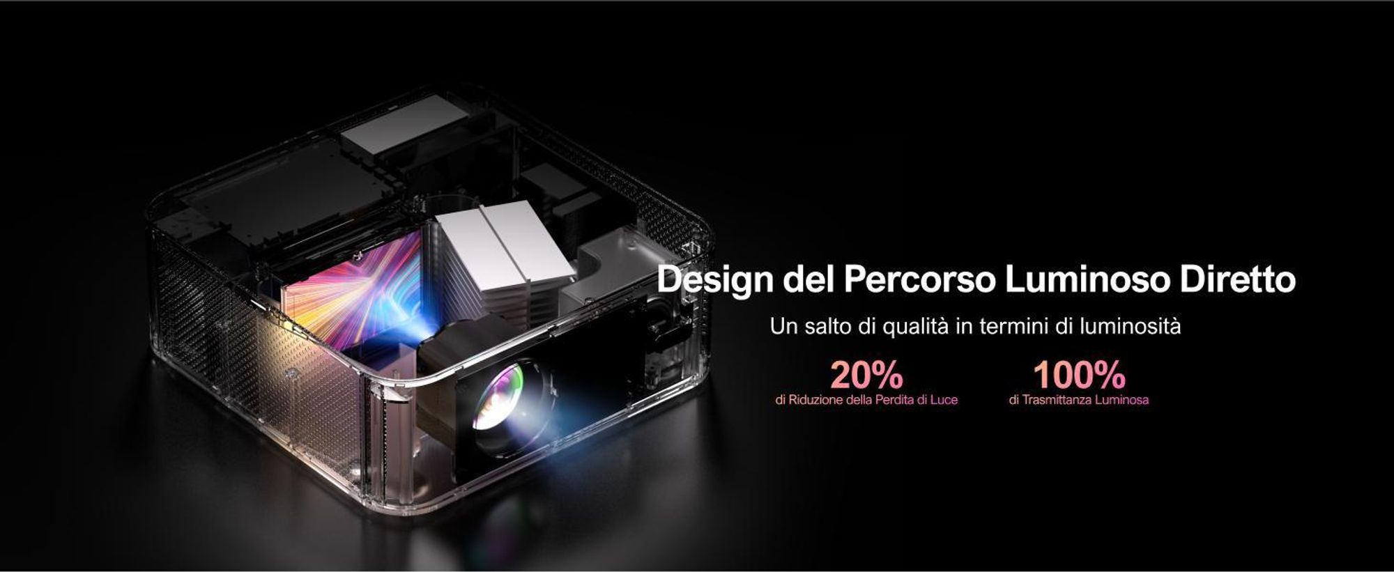 Proiettore Ultimea Apollo-P40 con supporto 4K, versione aggiornata con evitamento degli ostacoli 700 ANSI, allineamento intelligente dello schermo,