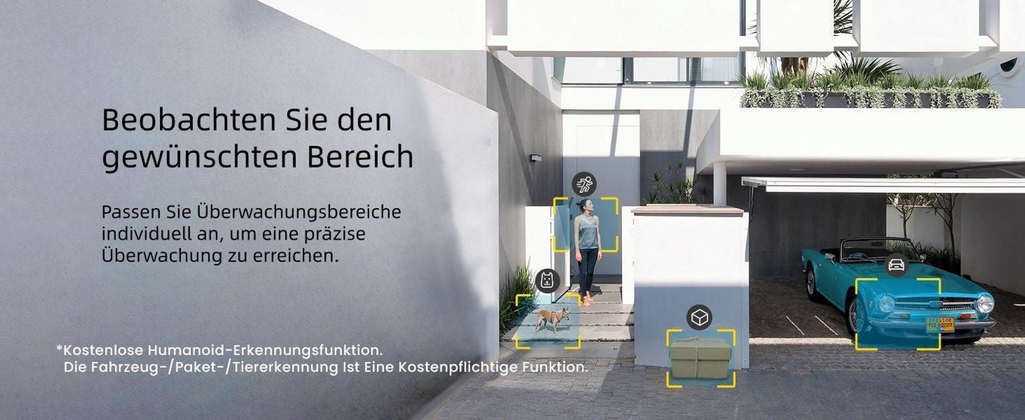 ieGeek 5MP Solar Überwachungskamera Außen Akku PTZ IP Kamera Wlan Farbnachtsicht