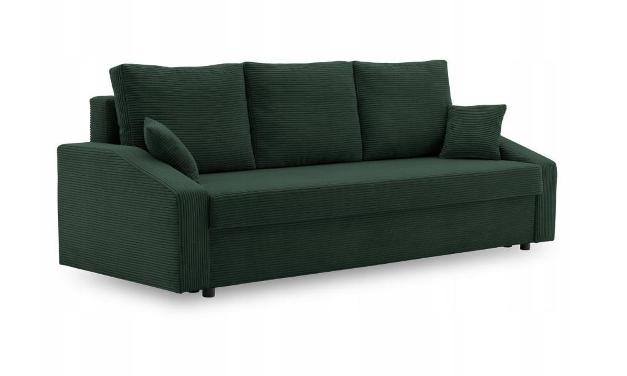 Couch mit schlaffunktion Wohnzimmer Couch mit Bettkasten AIKIDO 223x90cm Flaschengrün