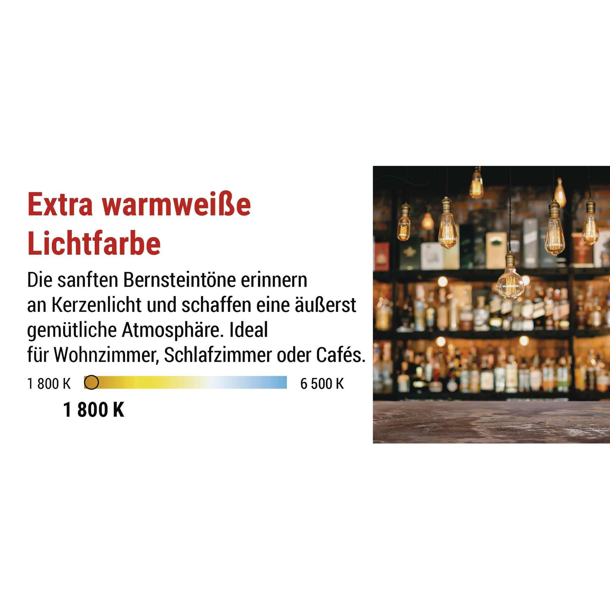 EMOS Edison LED-Lampe DECO SMOKED, 4,5W Ersatz für 19W Glühbirne, E27 Sockel, Globe G125 Form, Helligkeit 180lm, Warmweiß 1800K, Rauch-Farbe, Z58311
