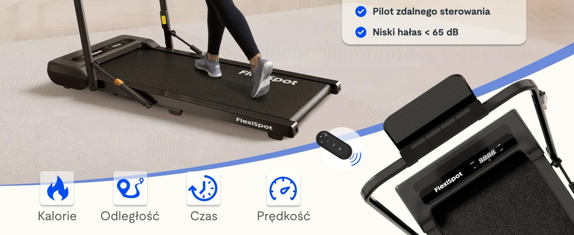 Bieżnia FLEXISPOT, maty do chodzenia 3 w 1, prędkość 1–10 km/h, nośność do 140 kg, z wyświetlaczem LED, pilotem zdalnego sterowania, idealna do domu i biura