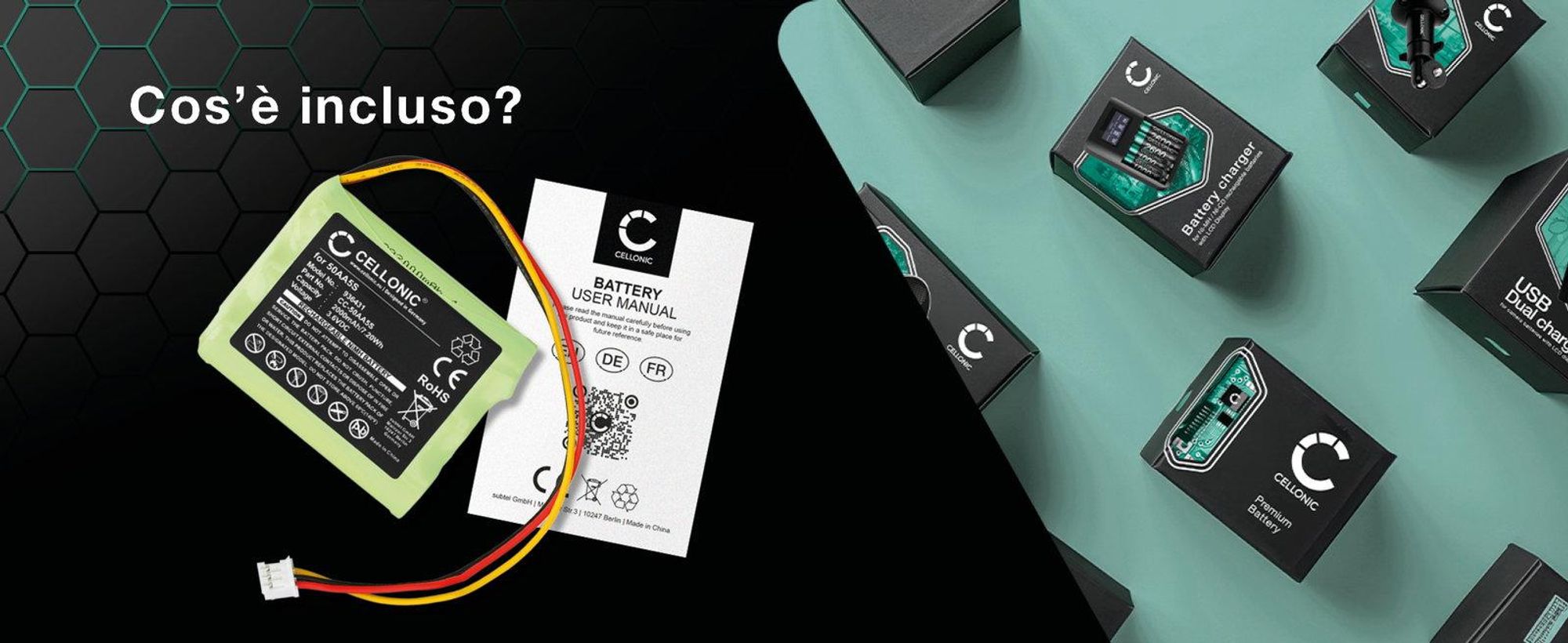 CELLONIC 1x Batteria per Altoparlante Compatibile con Tonies Tonie Box, 50AA5S – (2000mAh, 3.6V)