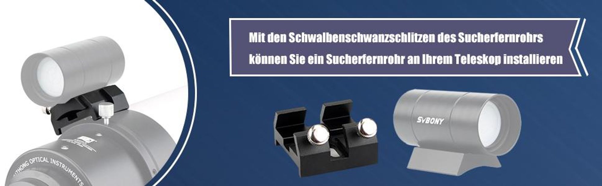Svbony Teleskope Finderscope Mount, Schwalbenschwanzbasis für Finder Scope Kompatibel mit Celestron C8 C8HD C925 C11HD