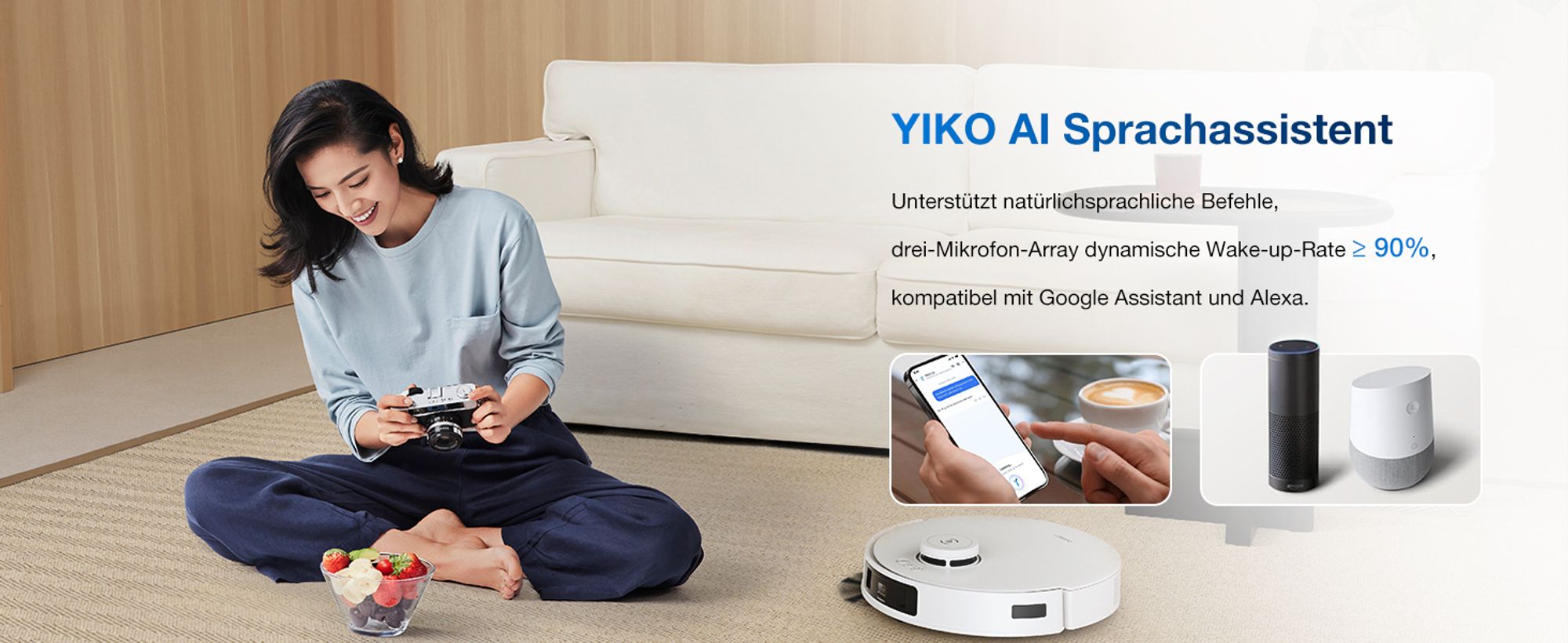 ECOVACS DEEBOT T30C PRO OMNI GEN2 Staubsauger Roboter mit Wischfunktion, 15400Pa Saugroboter/200 Minuten/ Wischroboter Weiß (Upgrade von T30C OMNI)