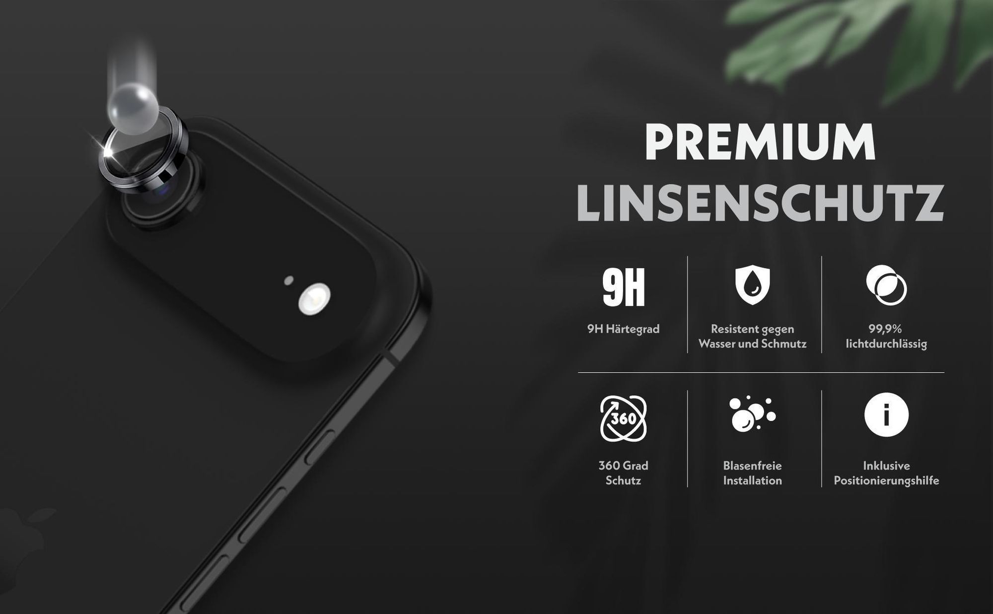 Linsenschutz einzeln für Apple iPhone 17 Air in vielen Farben