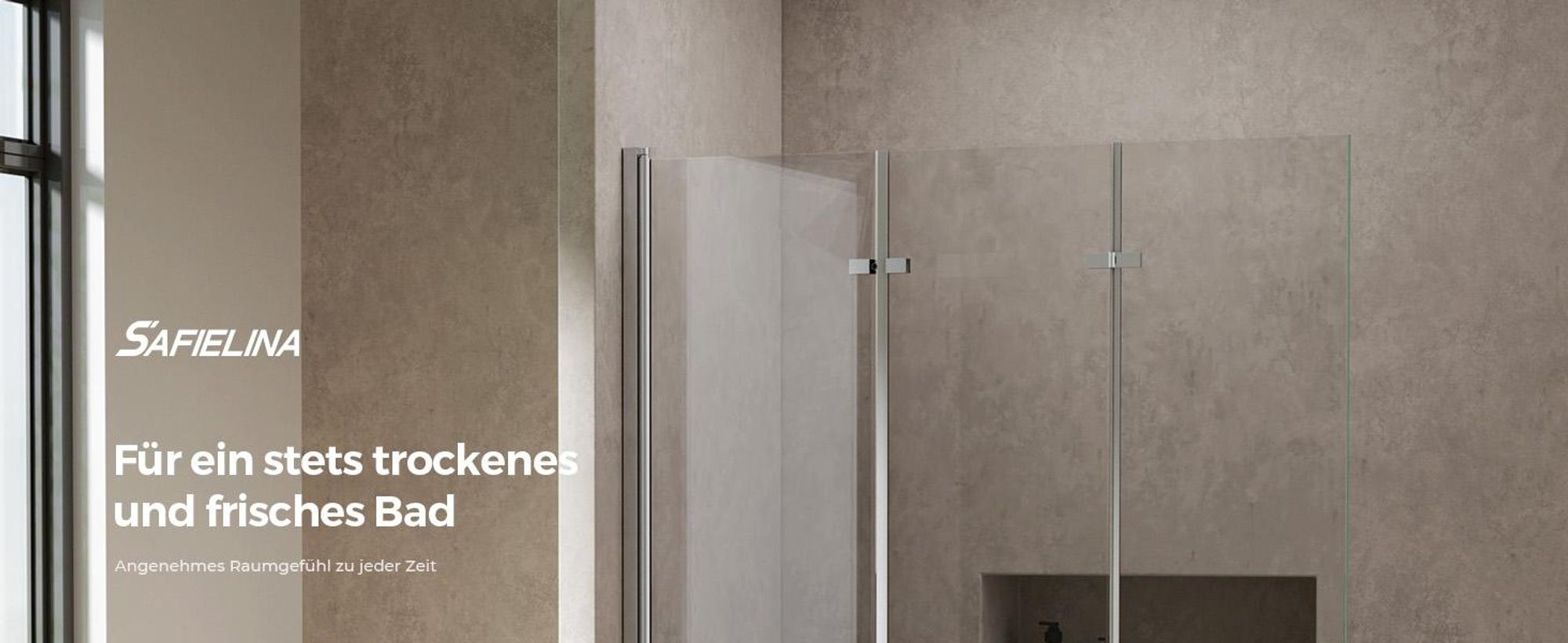 S'AFIELINA Duschabtrennung für Badewanne 120 x 140 cm 3 Stück Faltbare Duschabtrennung aus 6mm ESG Clear NANO Beschichtung ESG-Sicherheitsglas