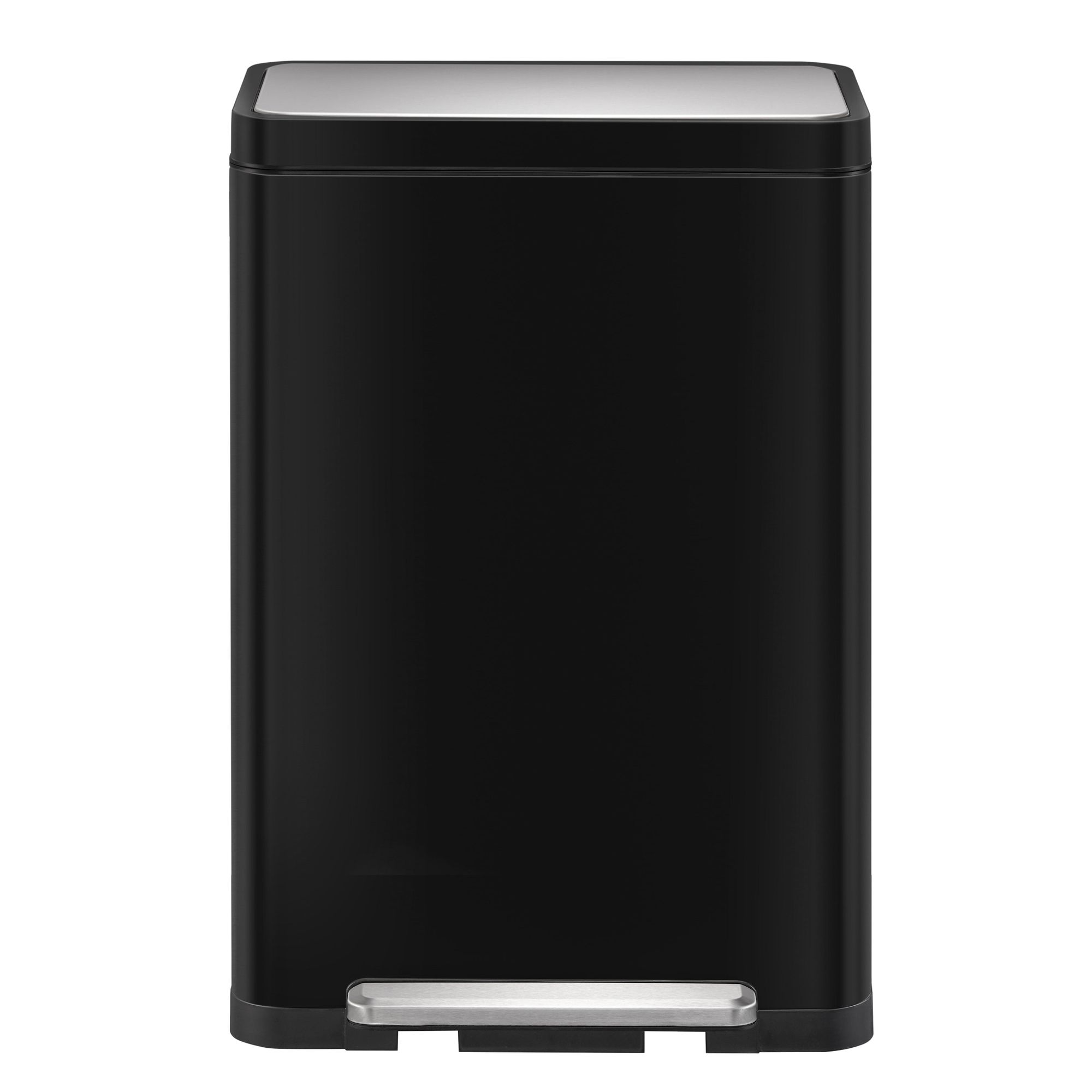EKO - X-Cube Poubelle à pédale 45 litres - Steel Stainless steel Polypropylene - noir, inox mat