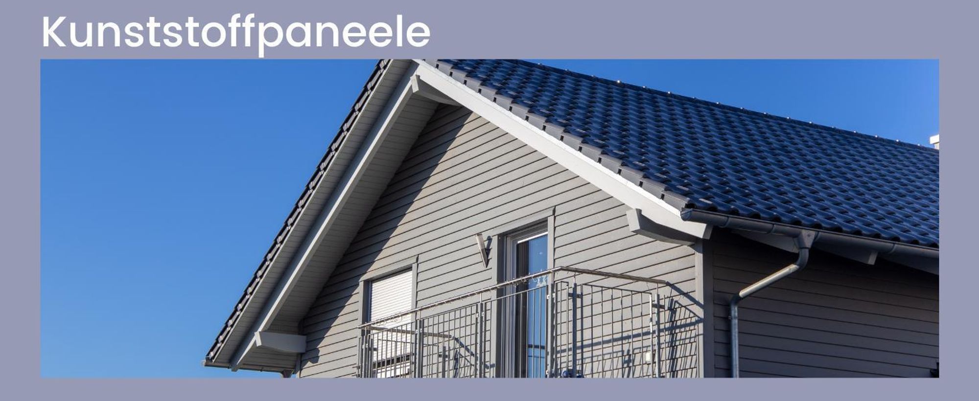 HEXIM Siding Fassadenpaneele außen Fassadenverkleidung wetterfest Kunststoffpanelee PVC-U Verkleidung Außenwand Hausverkleidung UV-beständig - (Anfangsprofil grau)
