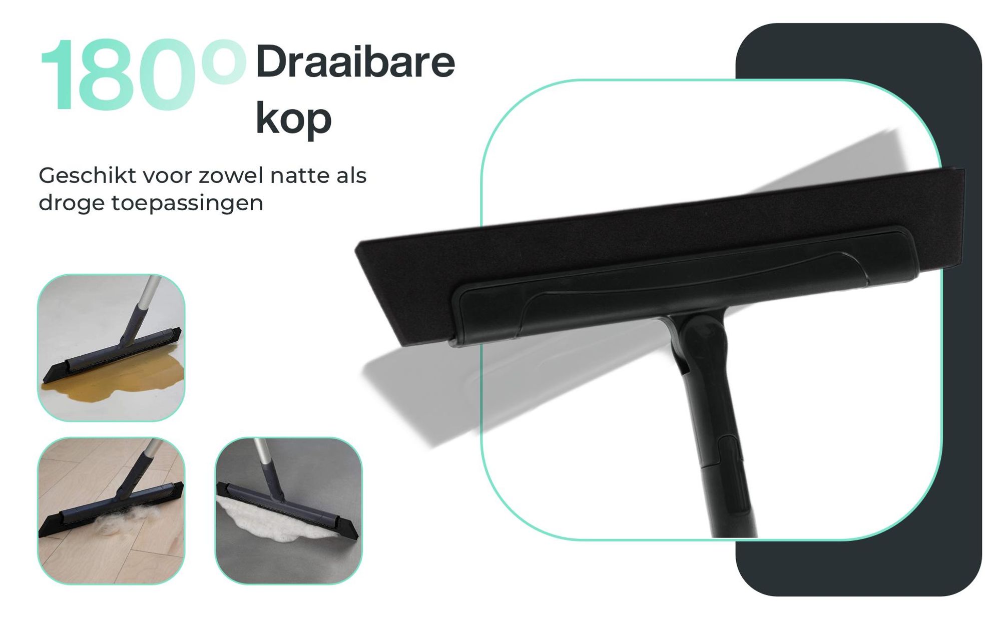 Vloertrekker met draaibare kop