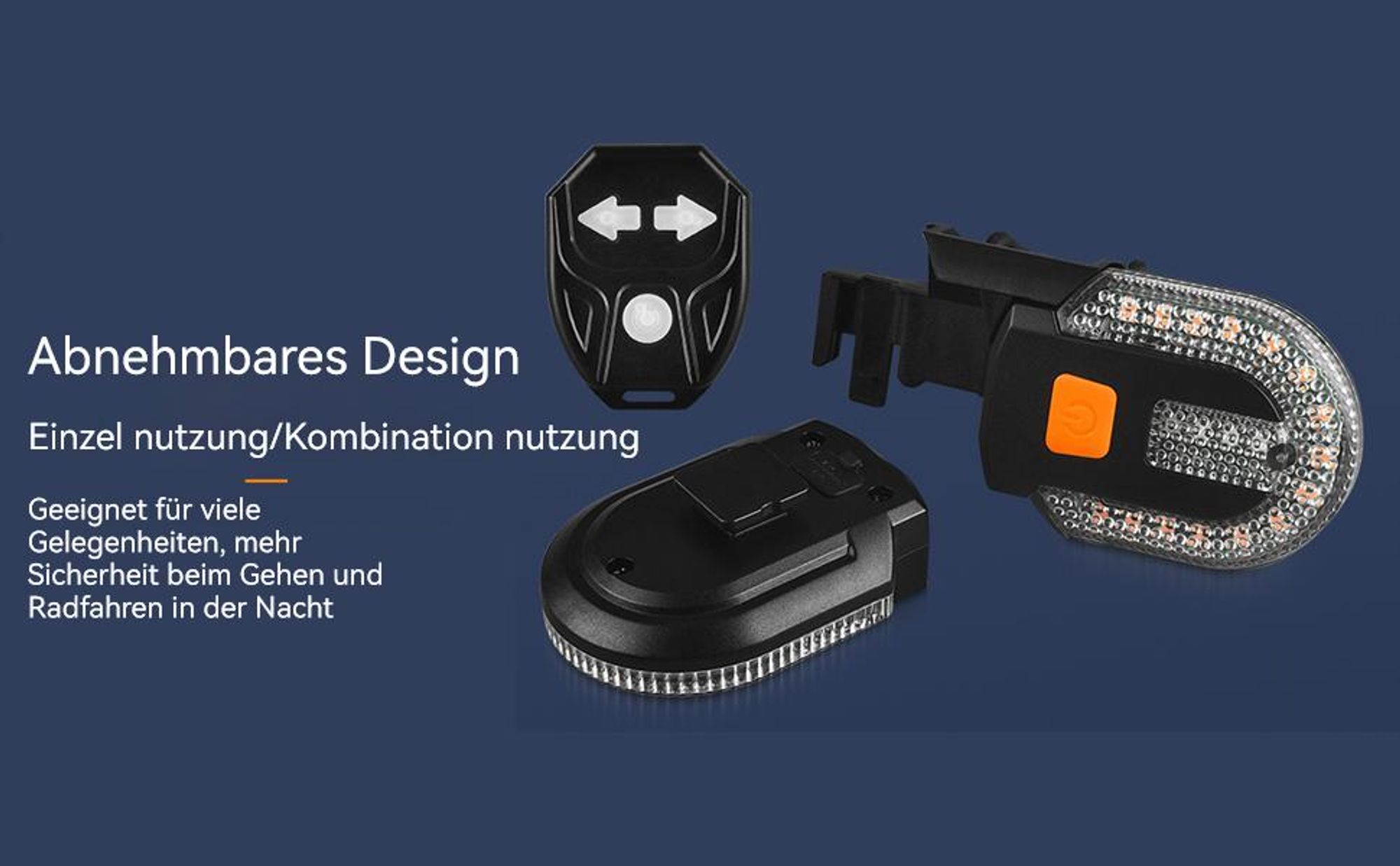 Fahrradrücklicht mit Blinker und Kabelloser Fernbedienung, LED Fahrrad Rücklicht Hinten USB Aufladbar, IPX6 Wasserdicht für E-Scooter, MTB, Rennrad