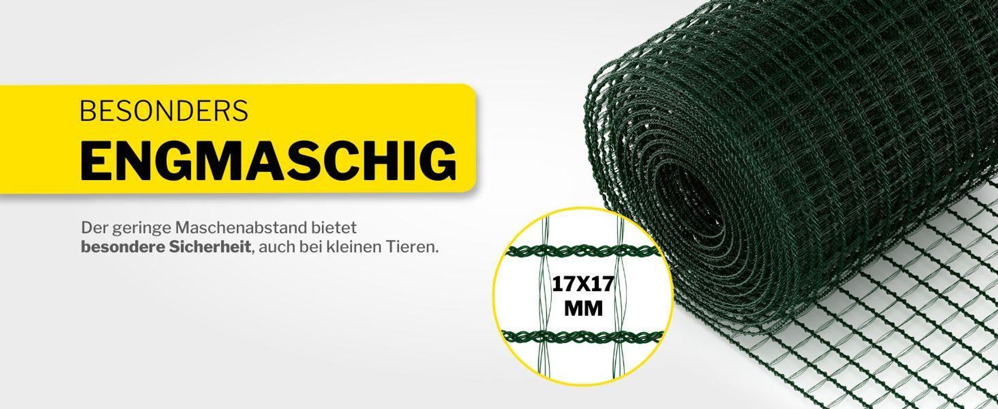 horizont Begrenzungszaun FIX 20 m x 80 cm – mobiler Zaun für Garten, Camping und Kleintiere