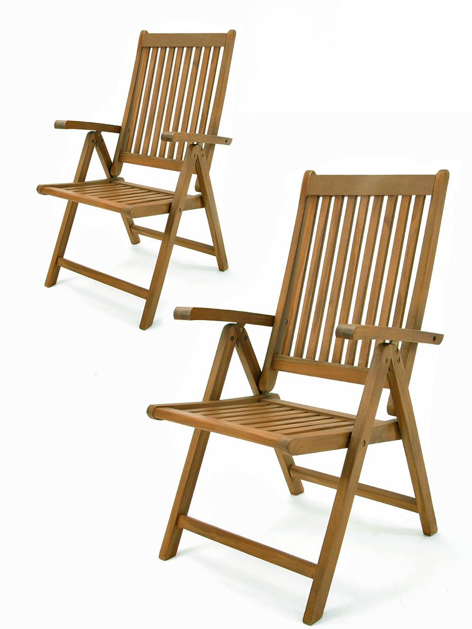 CASARIA® Gartenstuhl Klappbar, Wetterfest, FSC®-Zertifiziert 2er-Set