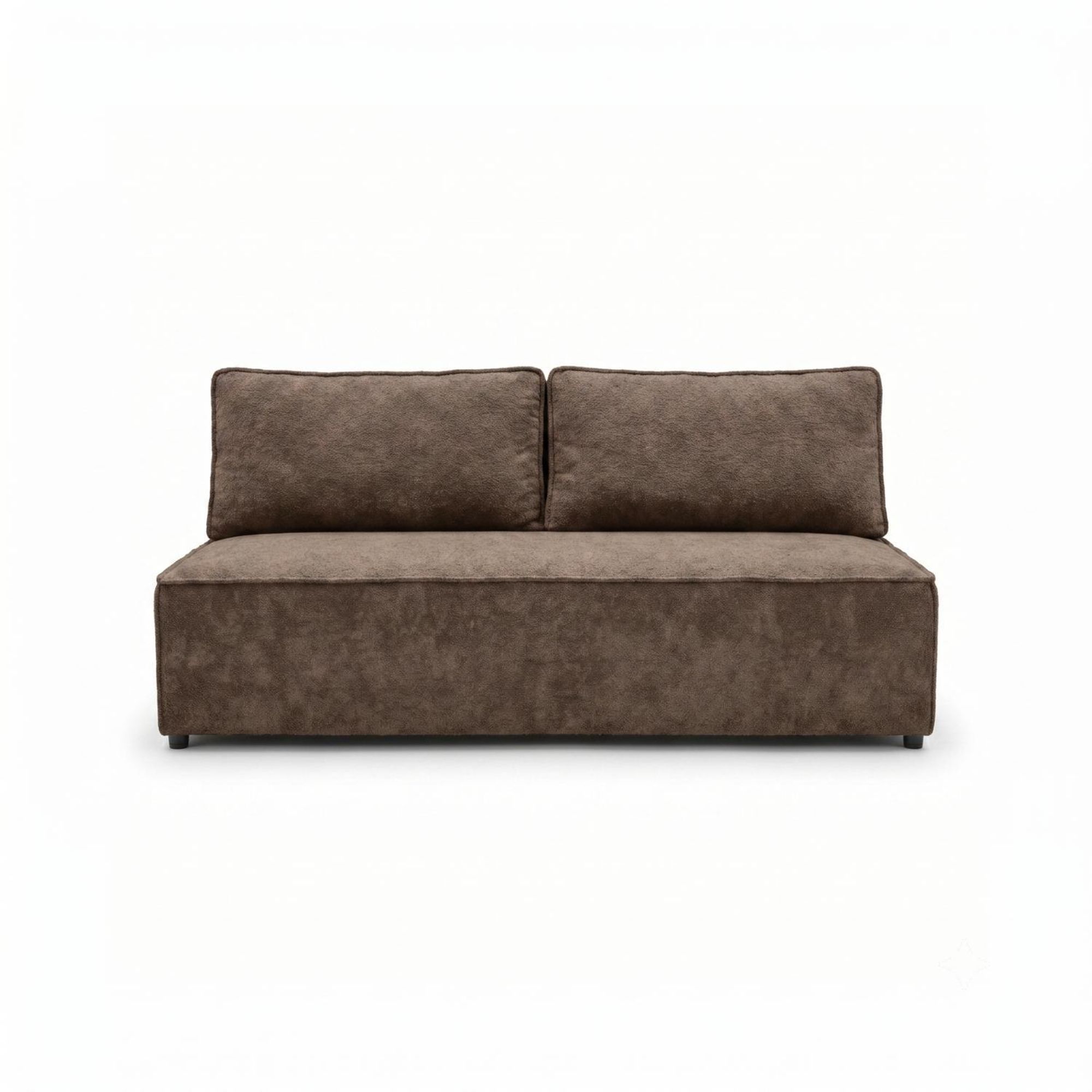 Schlafsofa FORANO 3-Sitzer mit Bettkasten, Sofa Couch mit Schlaffunktion Gästezimmer und Jugendzimmer weicher Bouclé-Plüschstoff Dunkelbraun