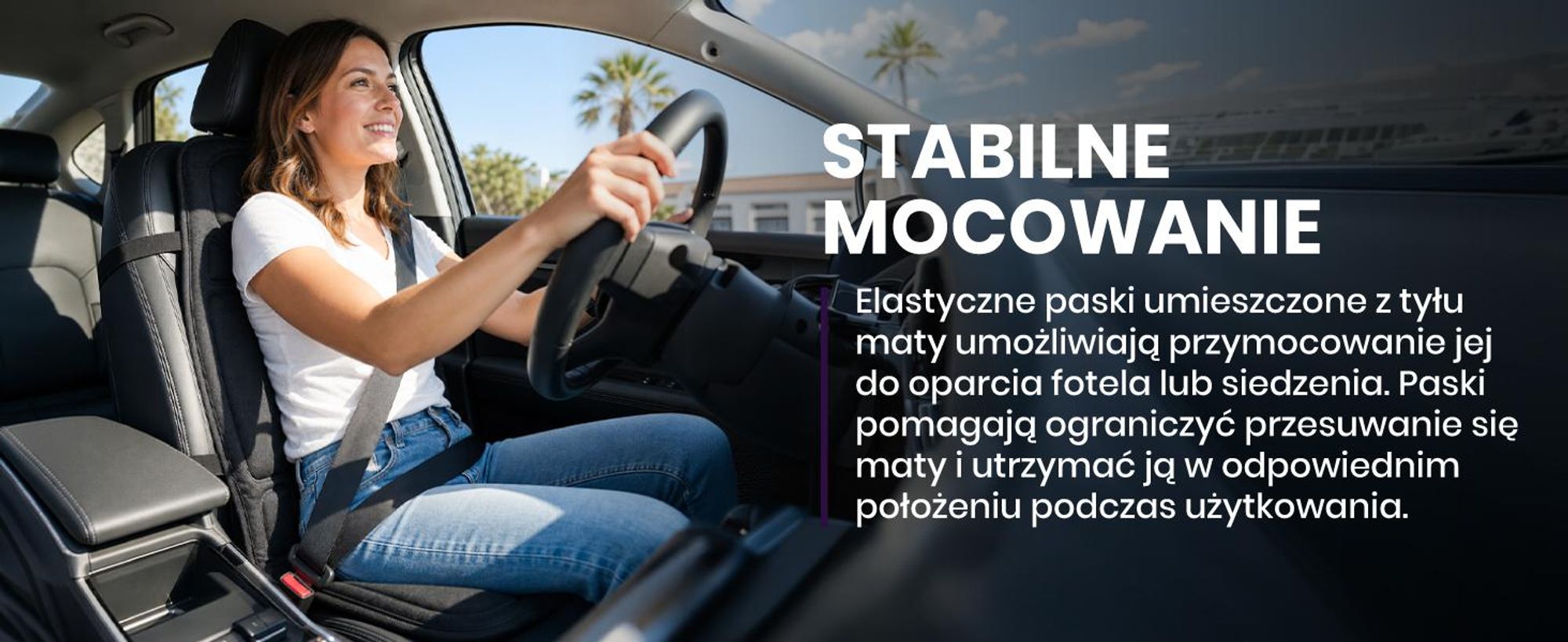 Mata Masująca na Fotel do Samochodu do Masażu Wibracyjna Podgrzewana SeatVibe