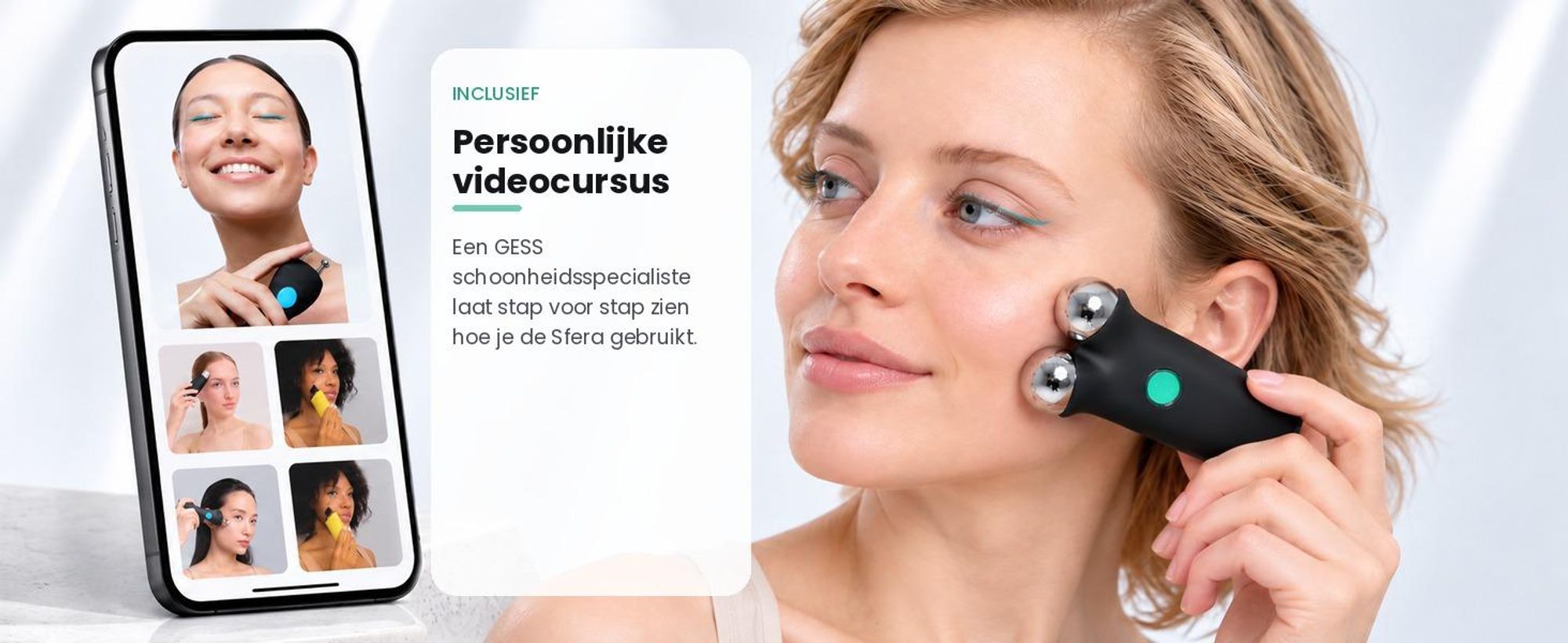 GESS Sfera Microstroom Gezichtsapparaat – Microcurrent Face Lifting Massager, 4 Intensiteitsstanden, Oplaadbaar via USB, Zwart