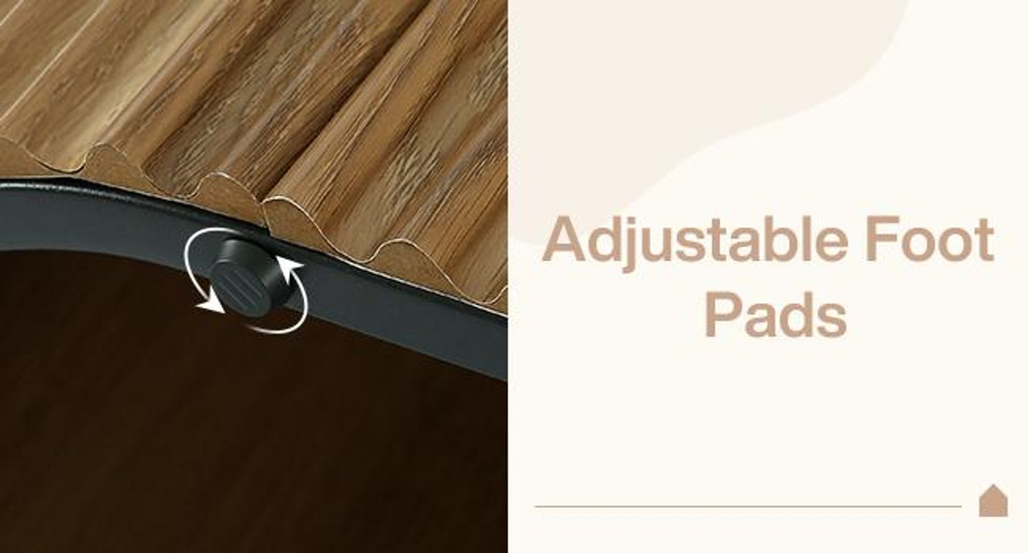 Tribesigns Ovaler Couchtisch, 120 cm großer Landhaus Couchtisch aus Holz mit geriffeltem Design, für Wohnzimmer, Büro, Wohnung, rustikales Braun