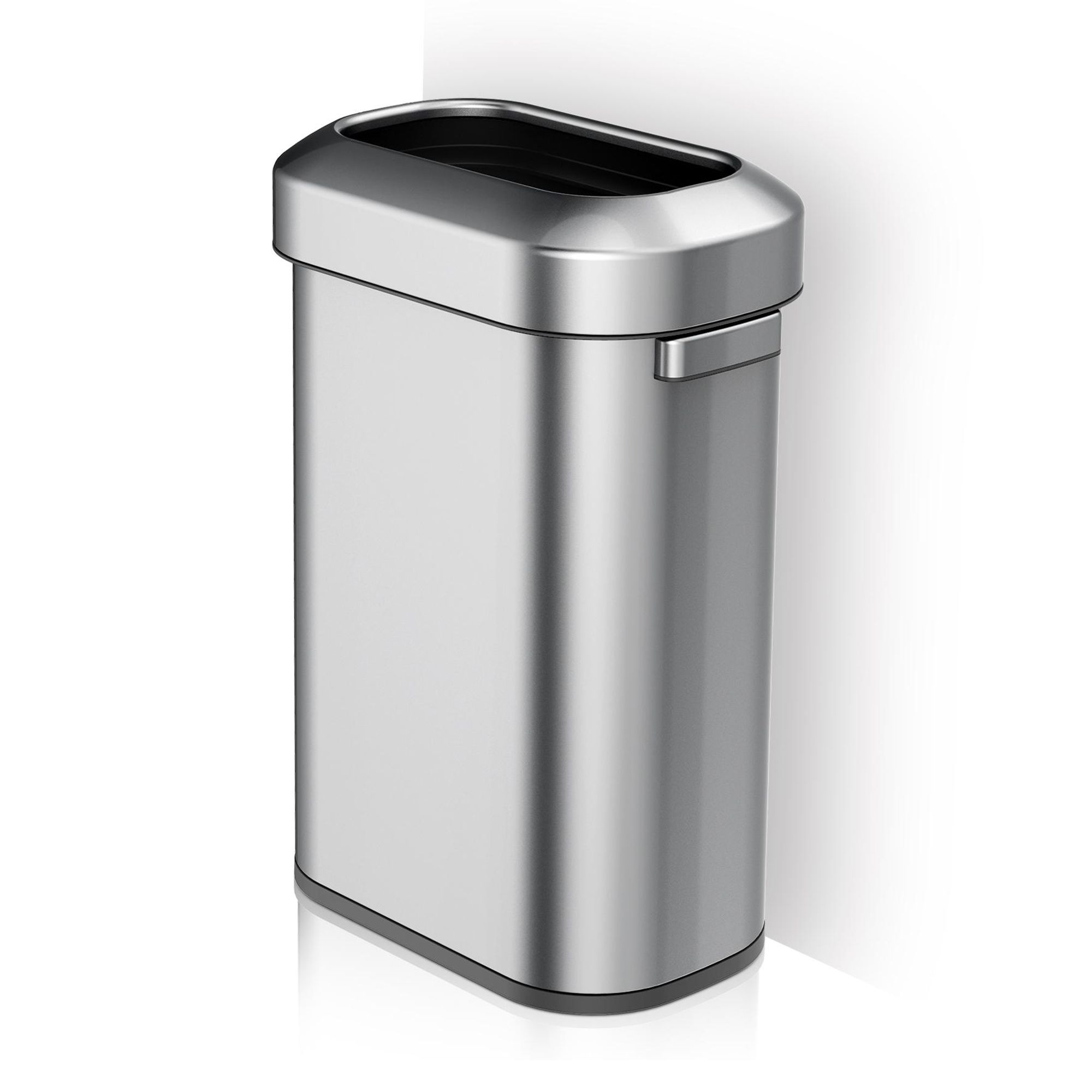 EKO - Urban oval Abfalleimer 60 Liter - Stainless steel   - Matt Edelstahl