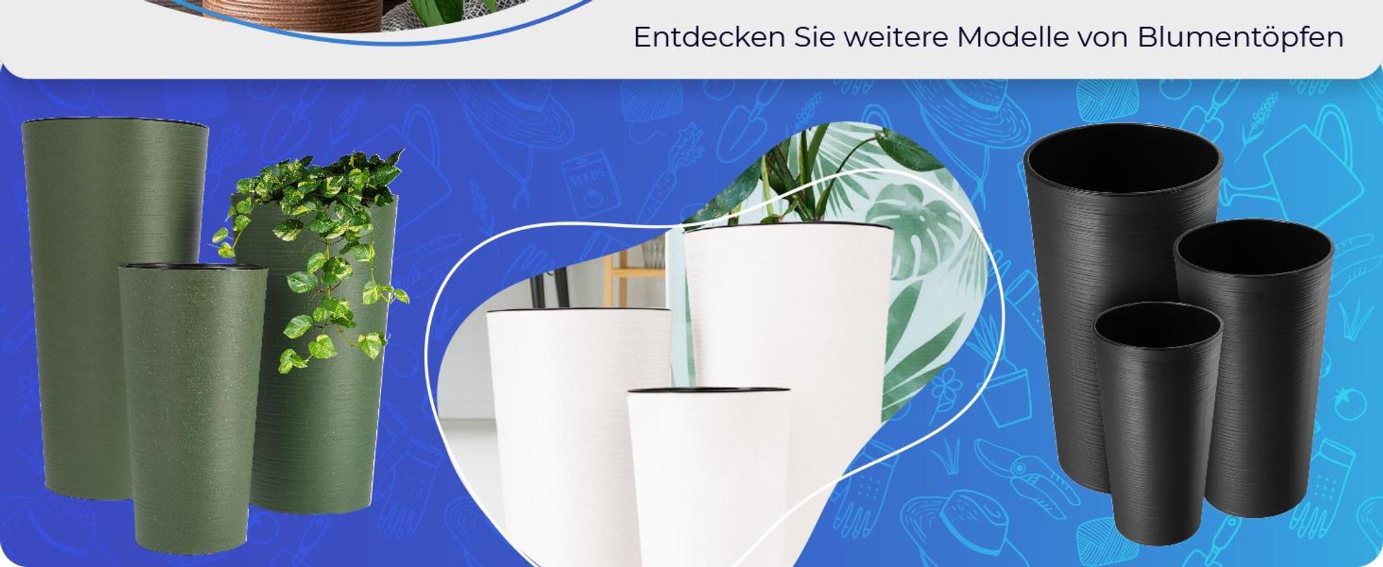 KADAX Blumentopf mit Holzspänen "Latina", Blumentopfschutz, 19cm, Weiß