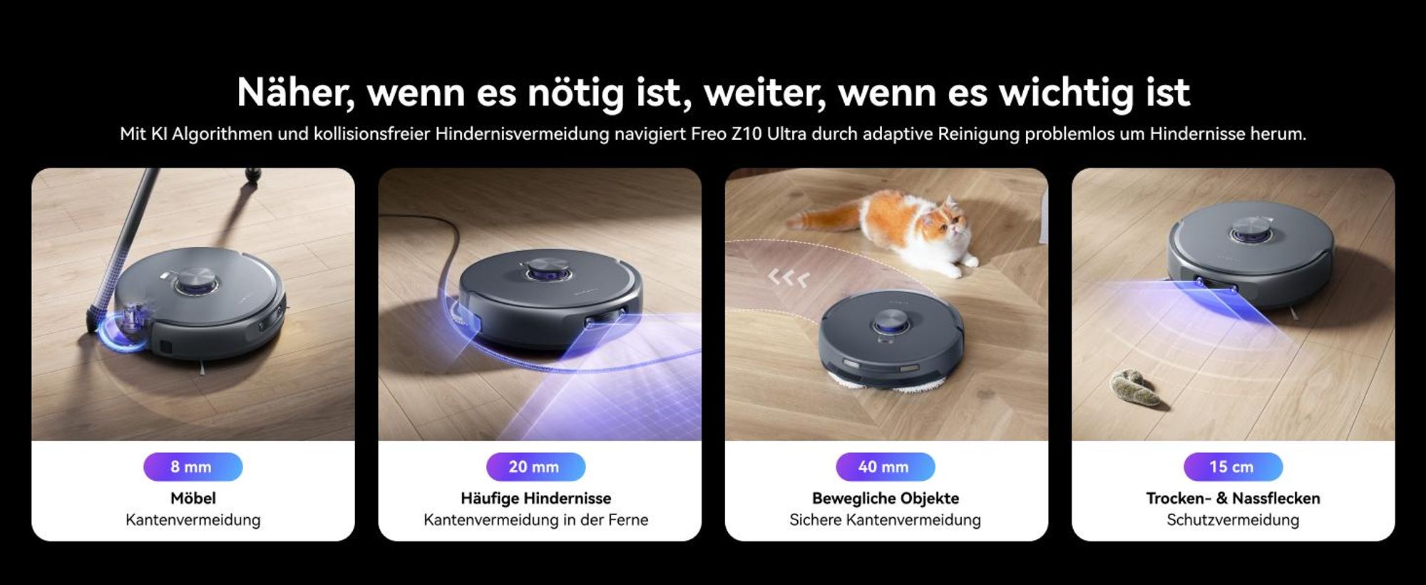 NARWAL Freo Z10 Ultra, Staubbeutel, Grau, Rund, LED, Staubbeutel, Kunststoff
