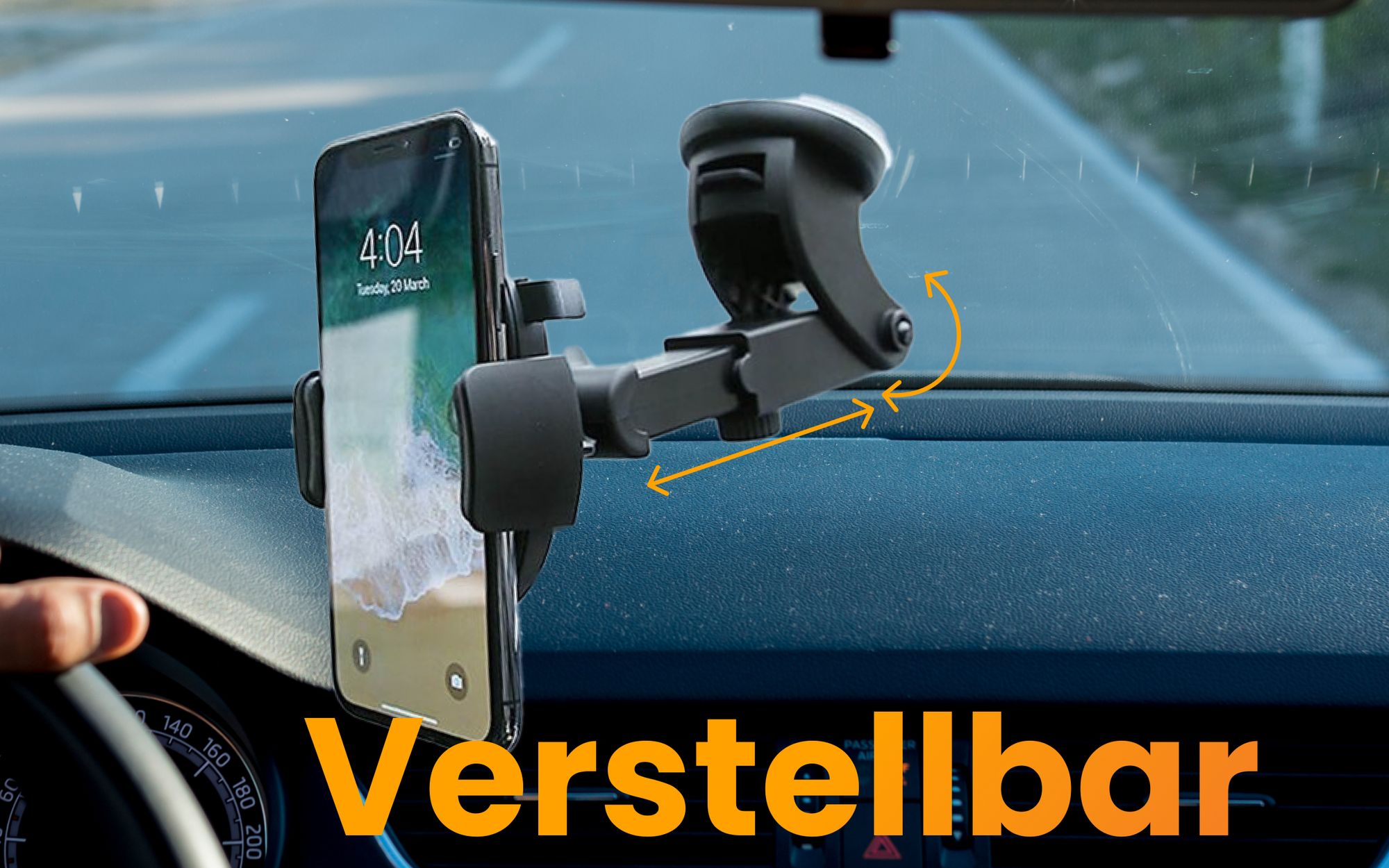 R2B Handyhalterung Auto Saugnapf -  iPhone halterung, KFZ-Halterung, Für Fenster und Armaturenbrett, 360-Grad-Drehfunktion
