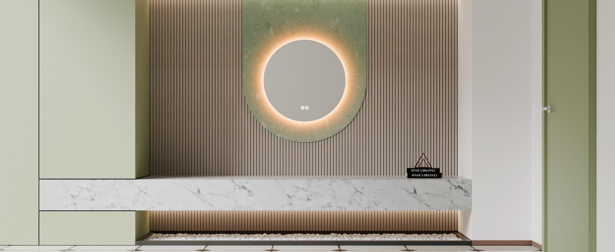 S'AFIELINA LED Badspiegel Rund Badezimmerspiegel Wandspiegel mit Touch-Schalter,3 Lichtfarbe 3000/4000/6500K 70 cm