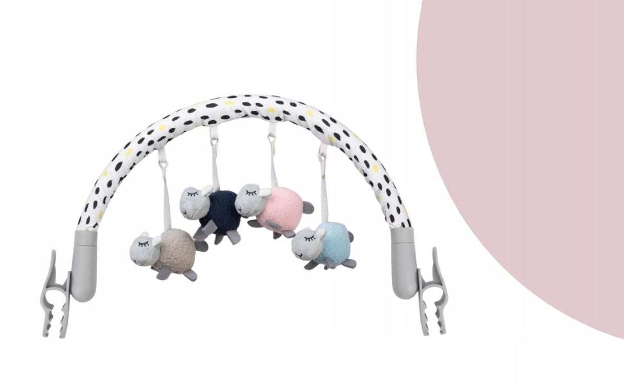 MoMi JOY - Spielbögen für Baby - Spielzeuge- Mobile Tiere - für Kinderwagen, Kinderbett, Buggy