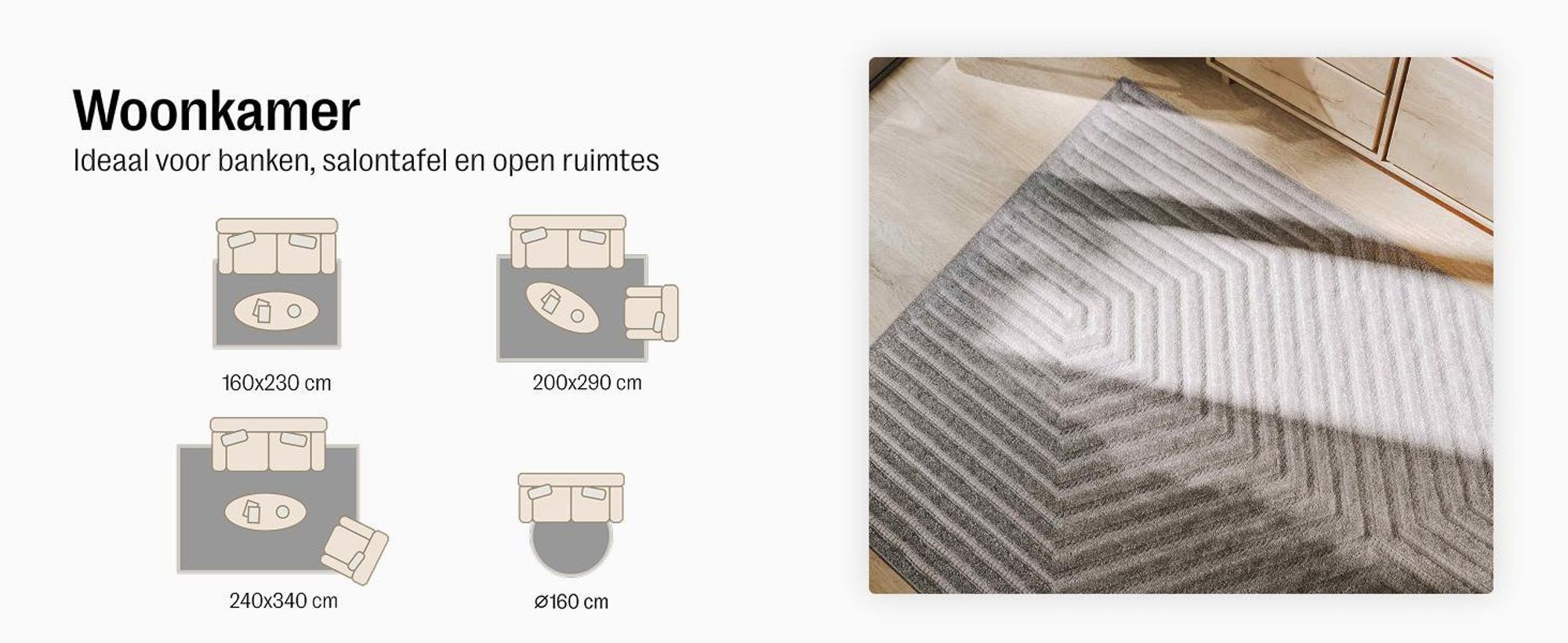 benuta vloerkleed woonkamer Leo Lichtgrijs 80x250 cm Woonkamer tapijt met Loper-patroon, korte pool, donzig en zacht