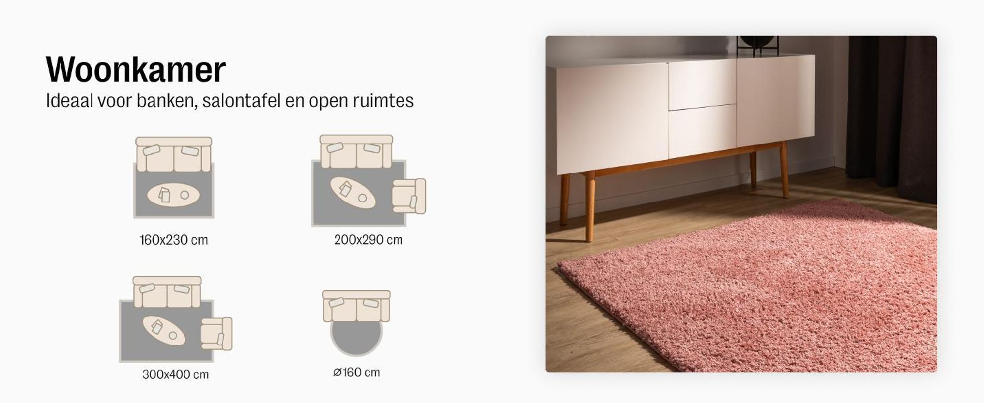 benuta tapijt voor de woonkamer Soho Taupe 240x340 cm Tapijt met hoog pool Woonkamer-tapijt Rechthoekig Antislip Zacht Pluche Shaggy