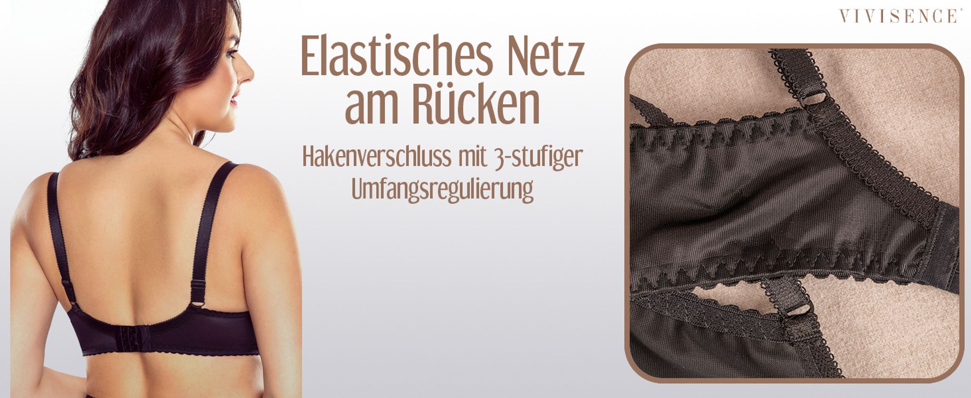 Vivisence 1020 dame bügel bh halbversteift voll cups große brüste, weiß, 85d