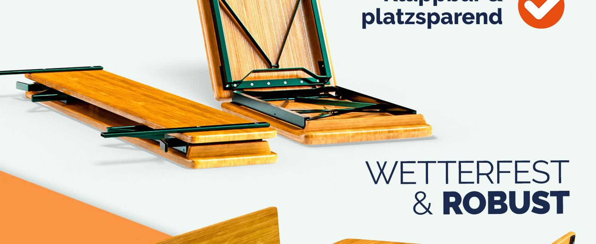 CASARIA Bierzeltgarnitur mit Lehne 170 cm