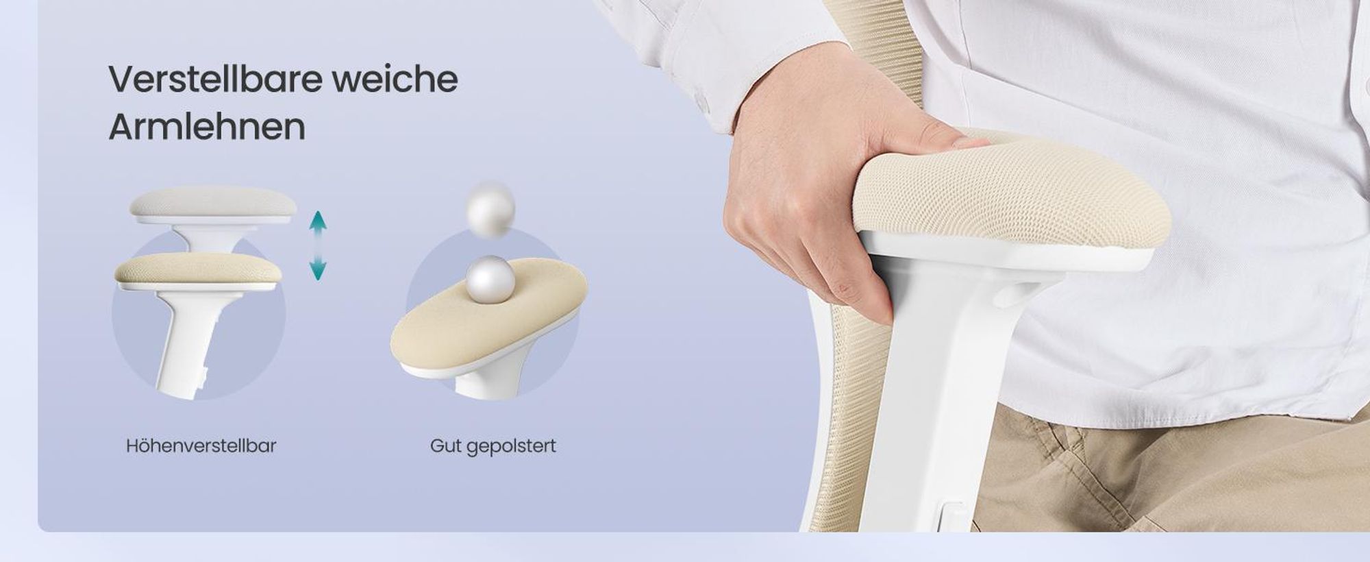 SONGMICS Bürostuhl ergonomisch, Schreibtischstuhl, Computerstuhl, verstellbare Lenden- und Kopfstütze