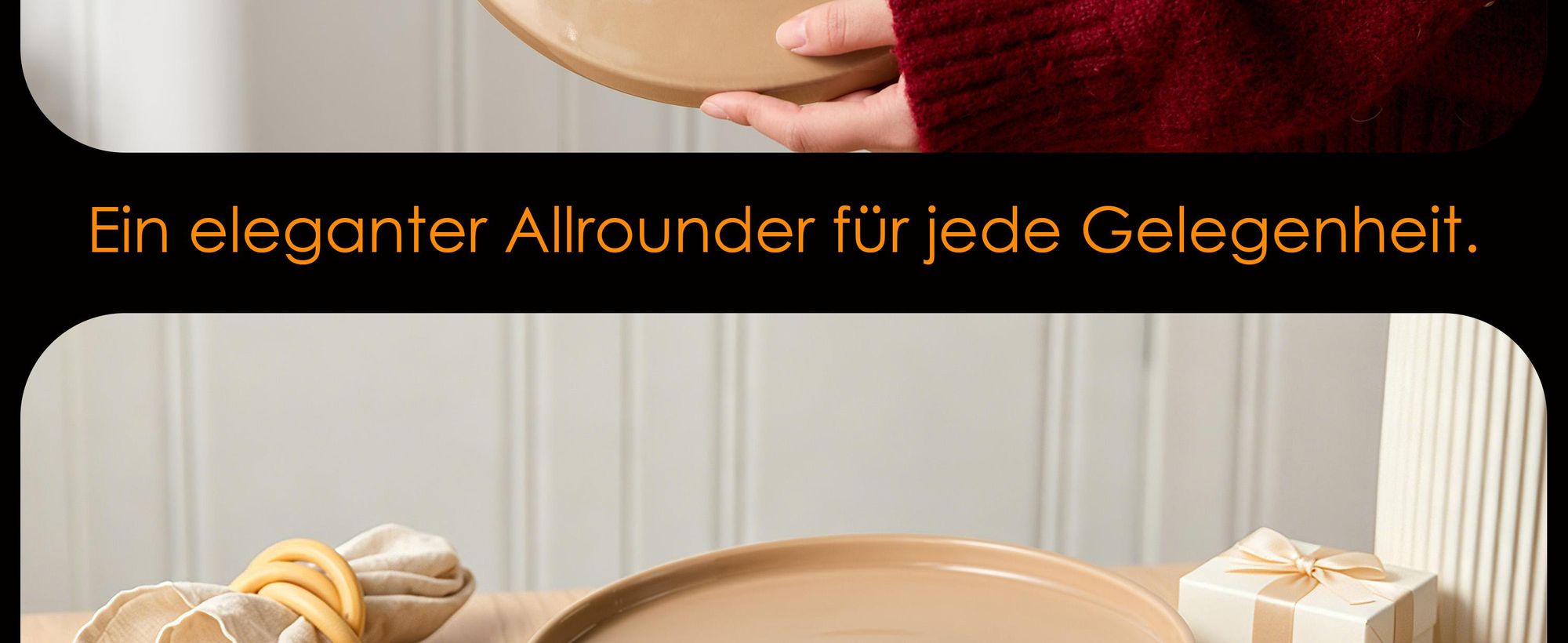 Teller Set 4-teiliges Keramik Ø26,5 cm Essteller, Frühstücks- Dessert- & Porzellanteller für 4 Personen mikrowellen- & spülmaschinenfest