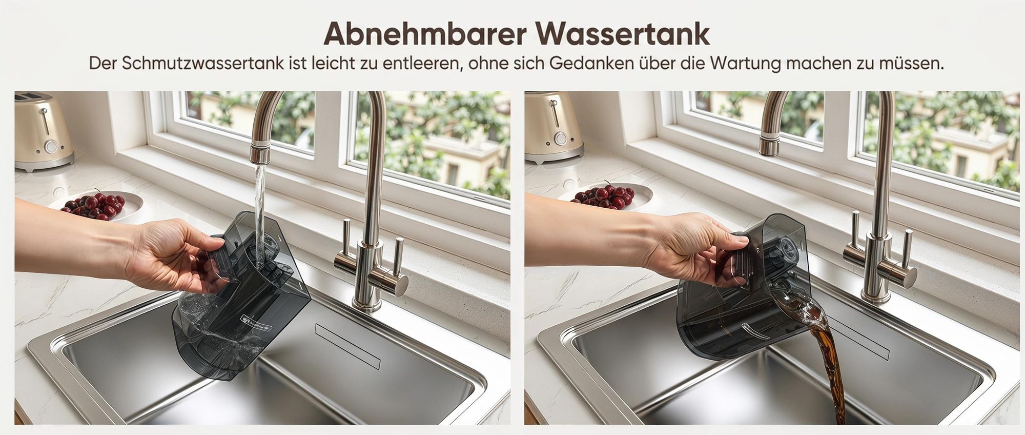 Lubluelu V6 Teppichreiniger Waschsauger Polsterreiniger 5IN1 13.500Pa 450W mit 2-Tank-System Nasssauger für Sofa Auto Teppich