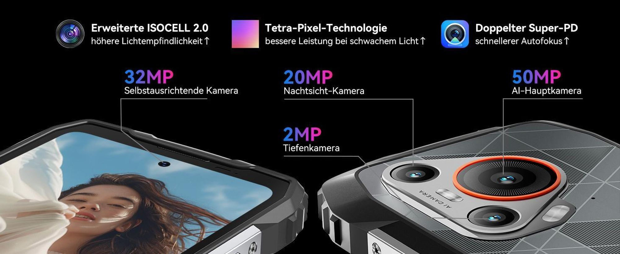 Blackview BL7000 5G Outdoor Handy 2025, 24GB+256GB/2TB Smartphone Ohne Vertrag, 6.78"FHD+,7500mAh,IP69K Wasserdicht,120Hz, Baustellenhandy,50MP+32MP