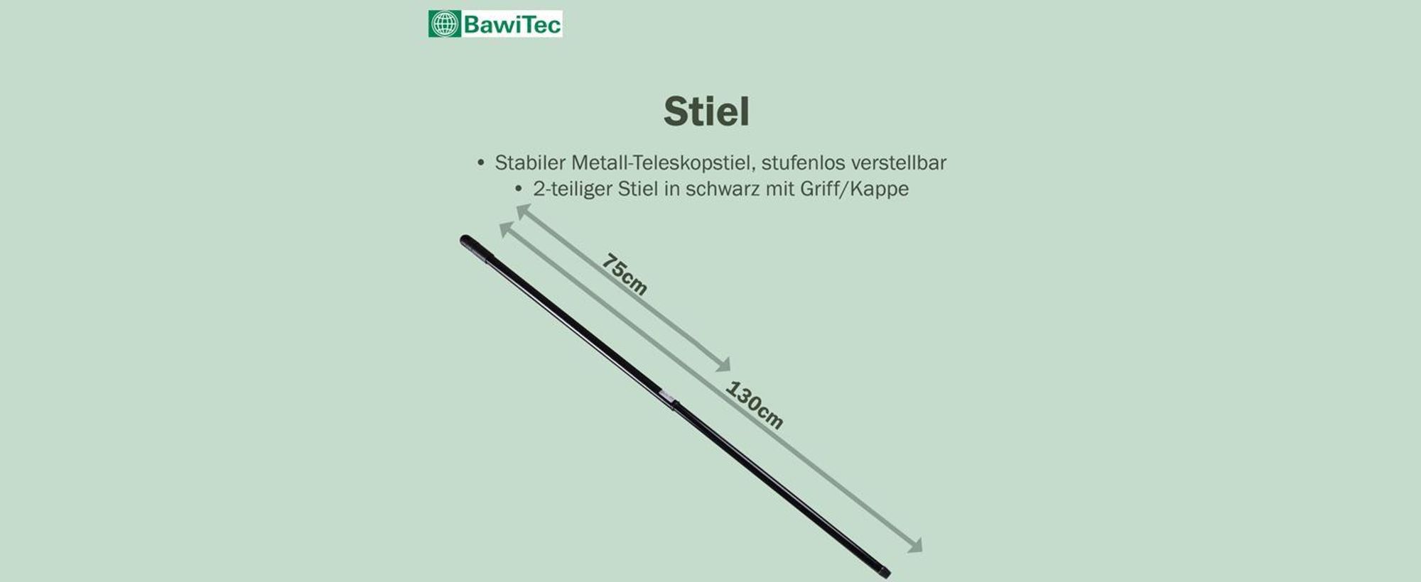 BawiTec Echt Rosshaarbesen 30cm mit Teleskopstiel Zimmerbesen Kehrbesen Rosshaar
