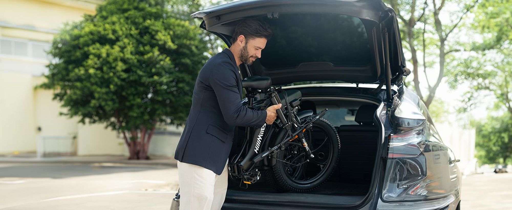 HillMiles E Bike, E-Bike pliable avec batterie 36V 13Ah jusqu'à 80-100km, 20 *3.0 pouces, 7-vitesse SHIMANO, moteur 250W & 25km/h MilePort 1