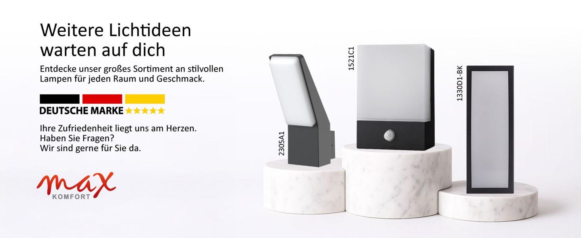 LED Außen-Wandleuchte 3015A1 Schwarz mit Bewegungsmelder, 9W, 900lm, IP44, warmweiß