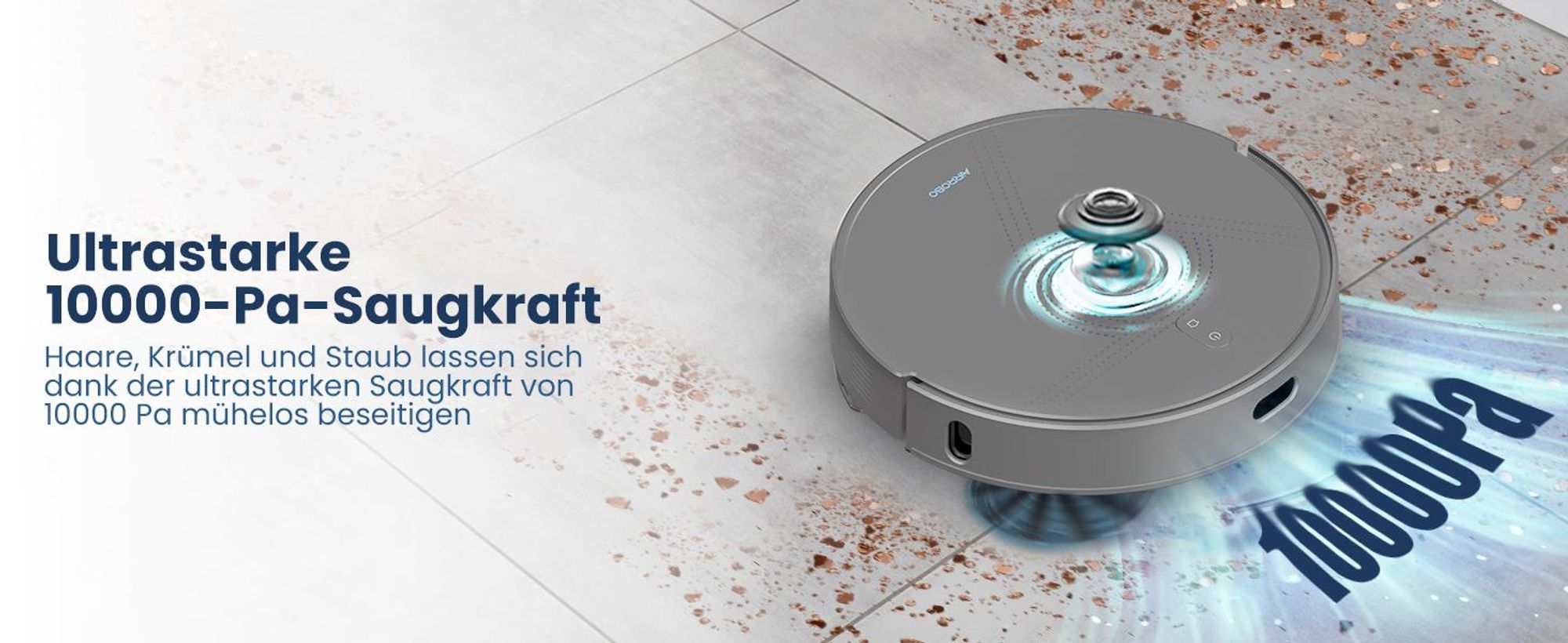Saugroboter AIRROBO L50+ mit Saug- und Wischfunktion, 10000Pa Leistungsstarke Saugkraft, 240 Minuten Akkulaufzeit