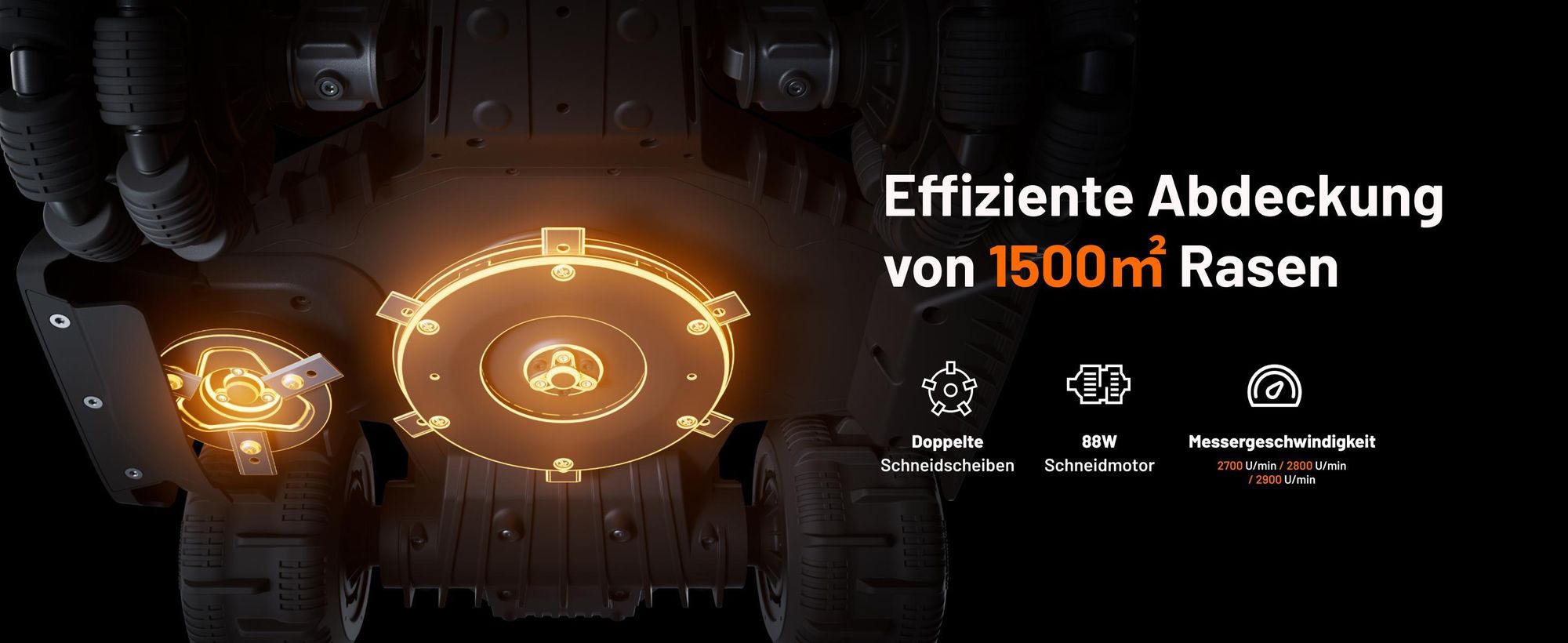 Mähroboter Mammotion LUBA Mini 2 AWD 1500, ohne Kabel, bis zu 1500m², Randmähen, DropMow, Allradantrieb, 80% Steigung, Auto-Kartierung, 4G Moudel, APP