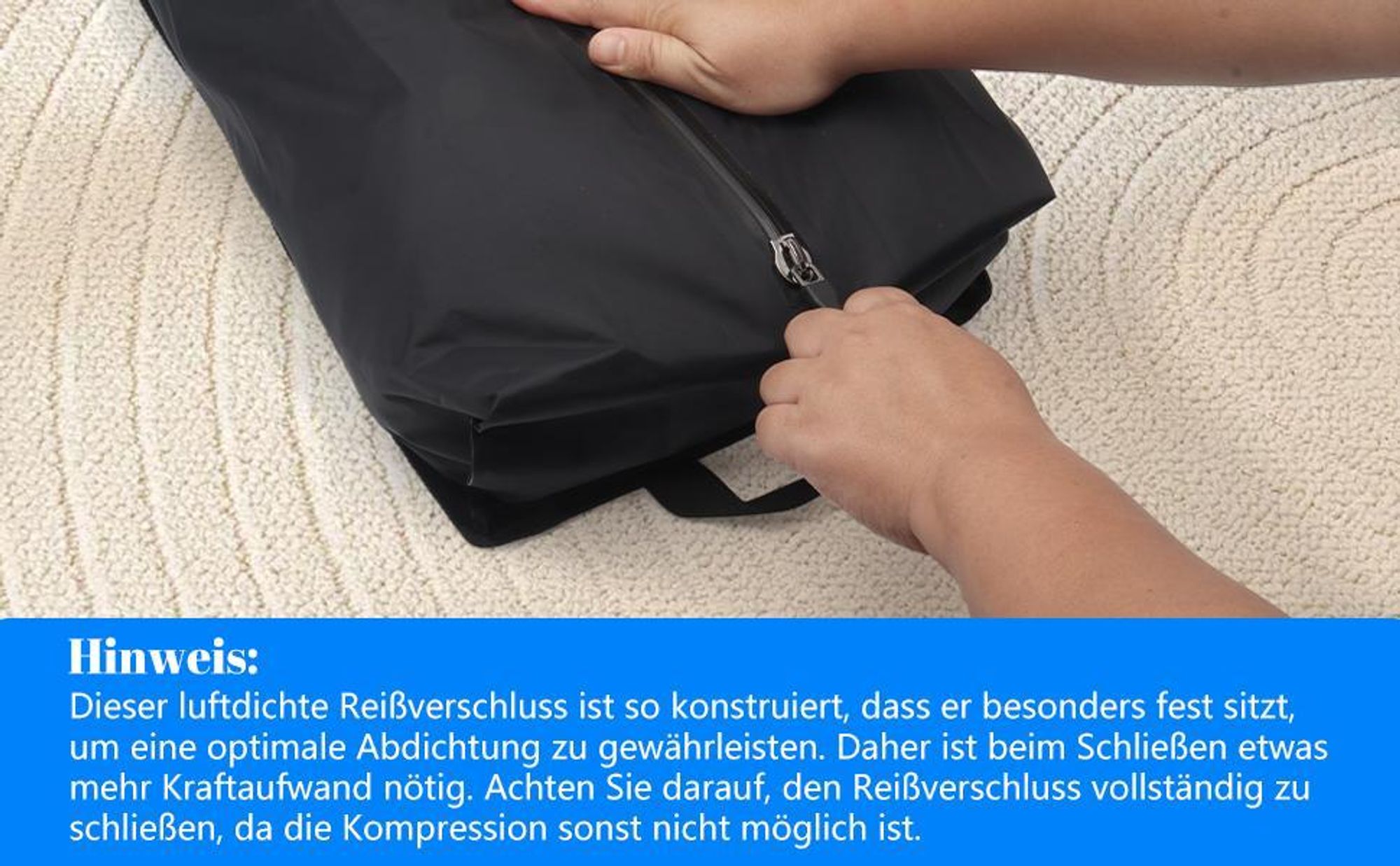 Vakuumbeutel, Vakuumsäcke, mit Pumpe, Ventil Reise Nylon Organizer, Wiederverwendbare, Platzsparend & Langlebig, für Koffer Rucksack