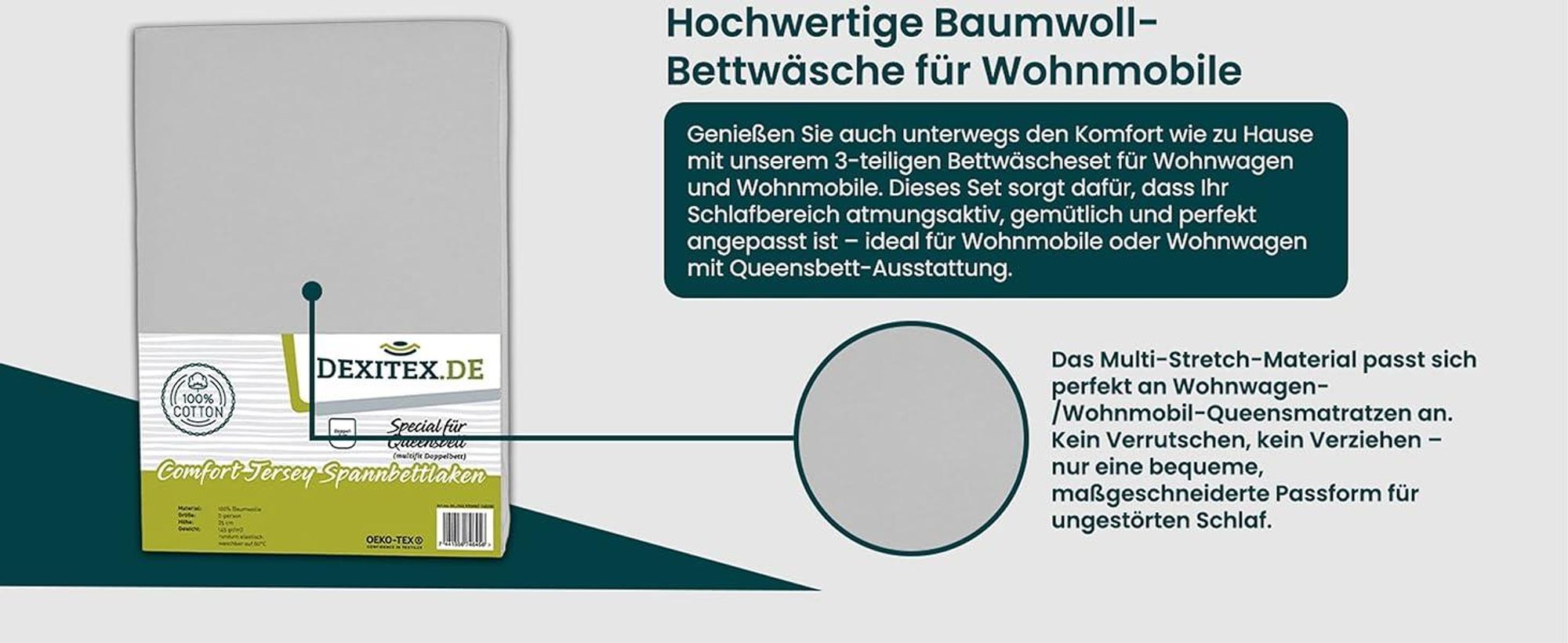 Praktische Fotos, die das Spannbettlaken