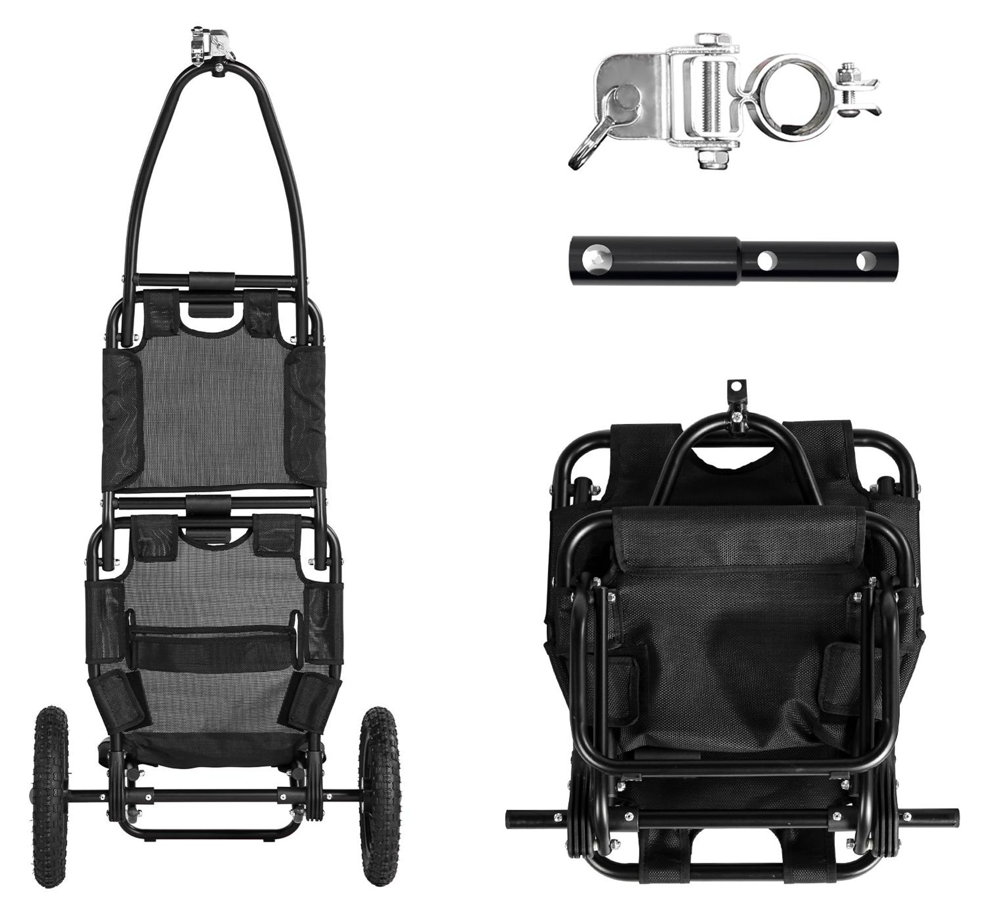 Sepnine 8009T Trailer 20KG, Aluminium, Faltbar, 30,48cm Räder - Schwarz